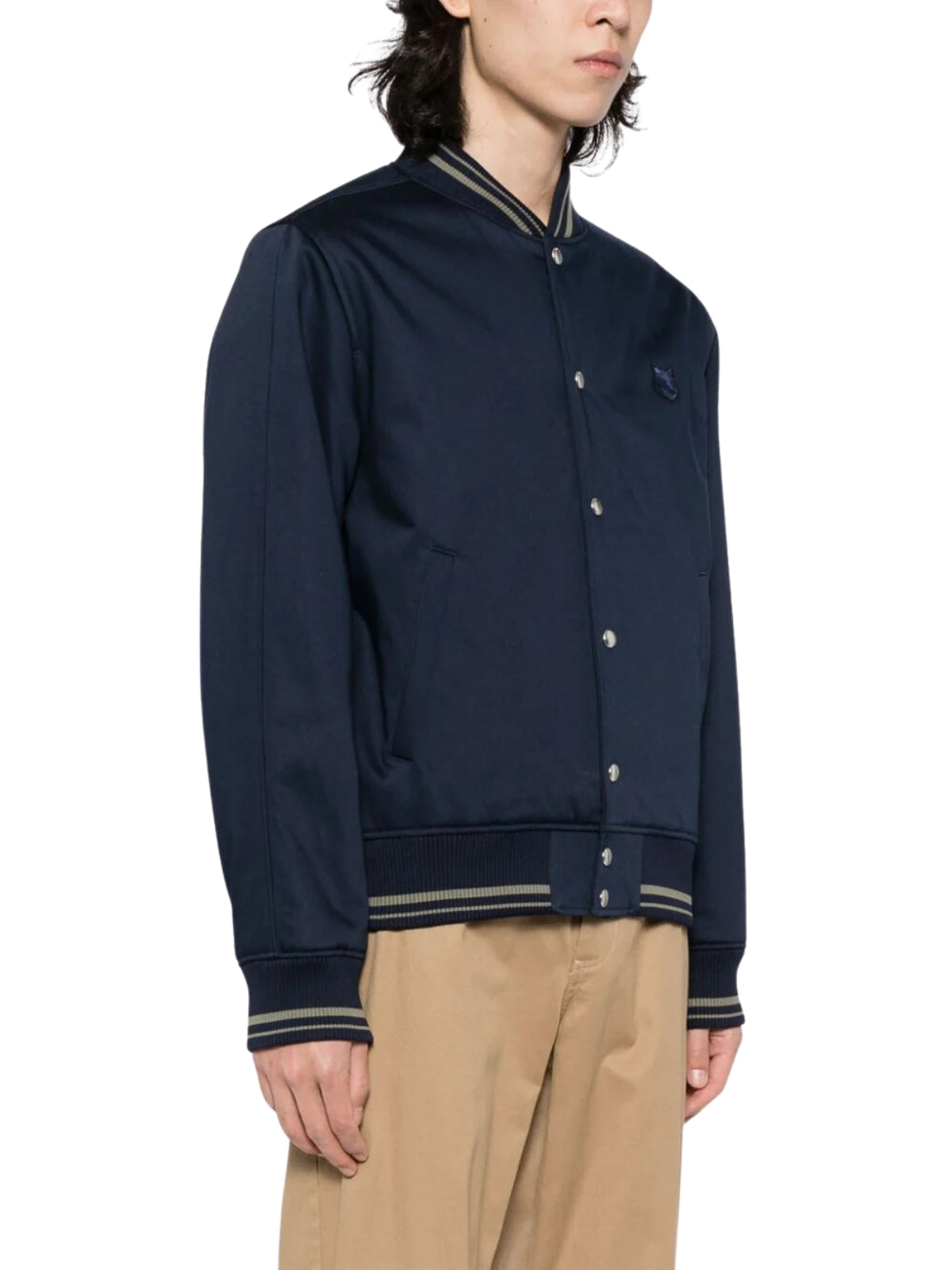 Maison Kitsune Jacket Teddy Blouson Deep Navy