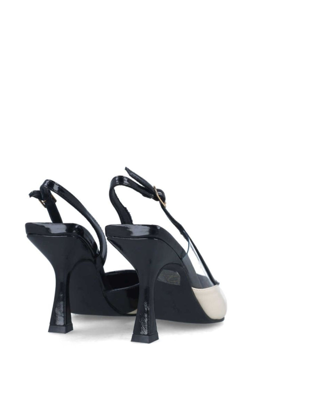 Menbur Heels Comma Heel White-Black