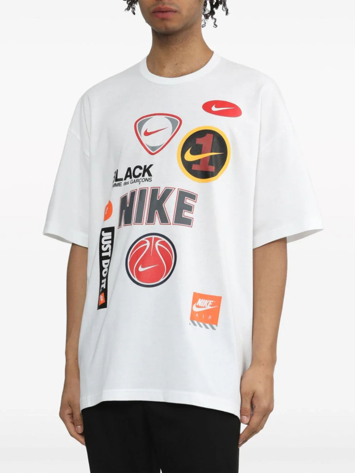 Comme Des Garcons T-Shirt Allover Nike Logo White