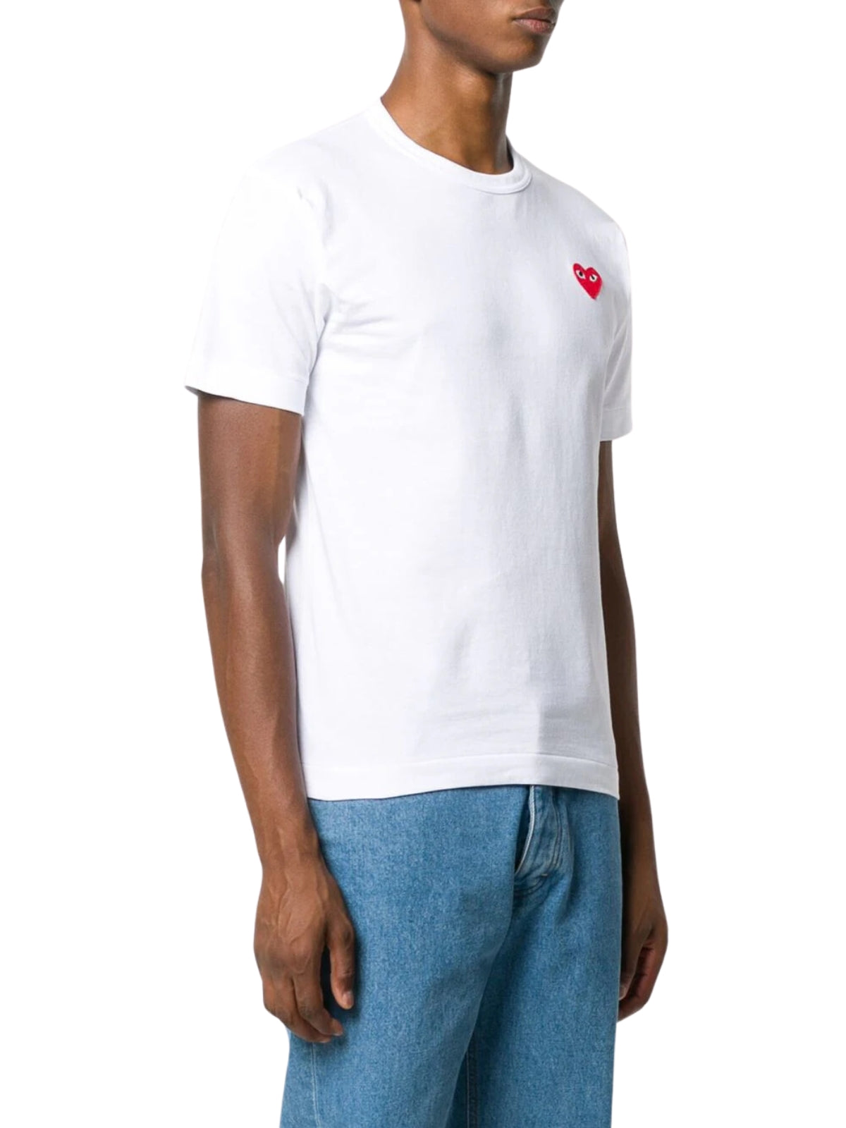 Comme Des Garcons T-Shirt Hearts White