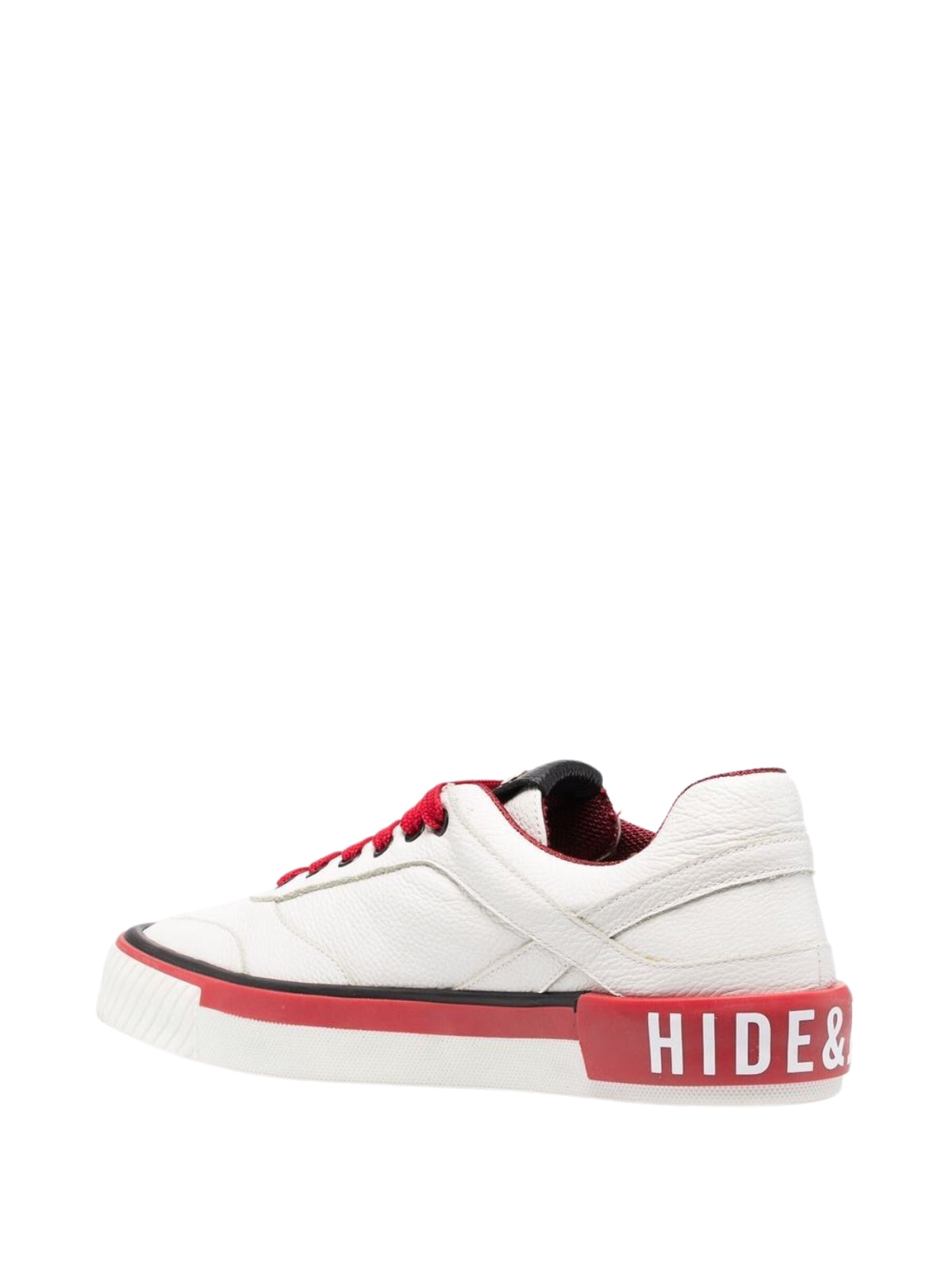 Hide & Jack Sneaker Low Leather Laces Red-White