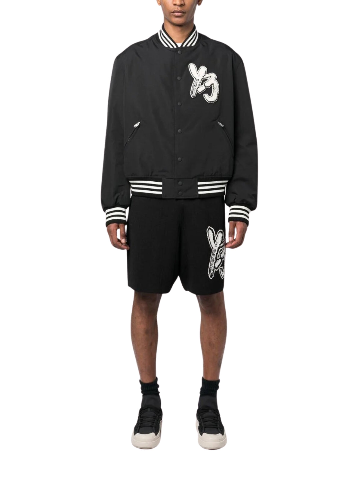 Y-3 Jacket Team Logo Black-White