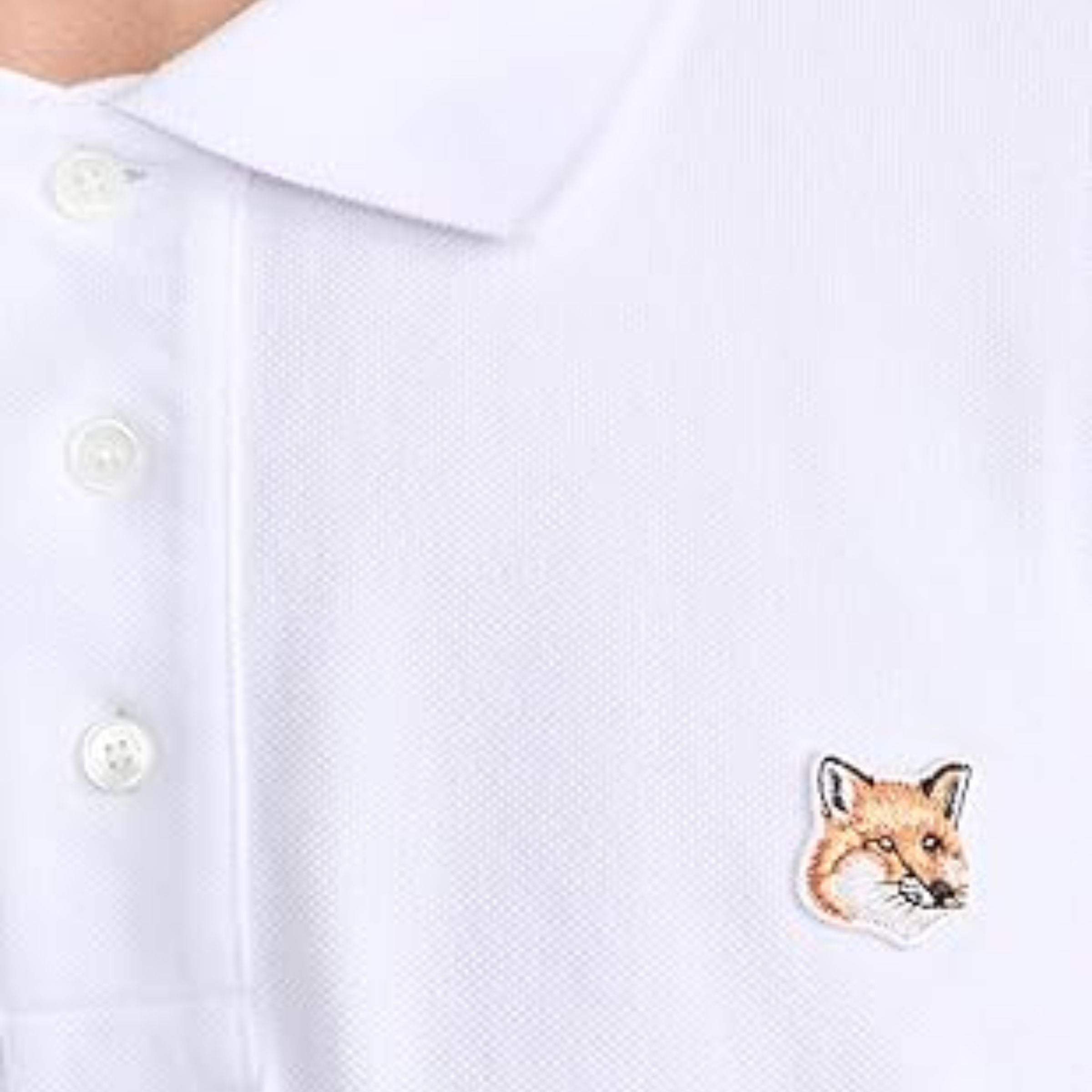 Maison Kitsune Golfer Fox Head Patch White