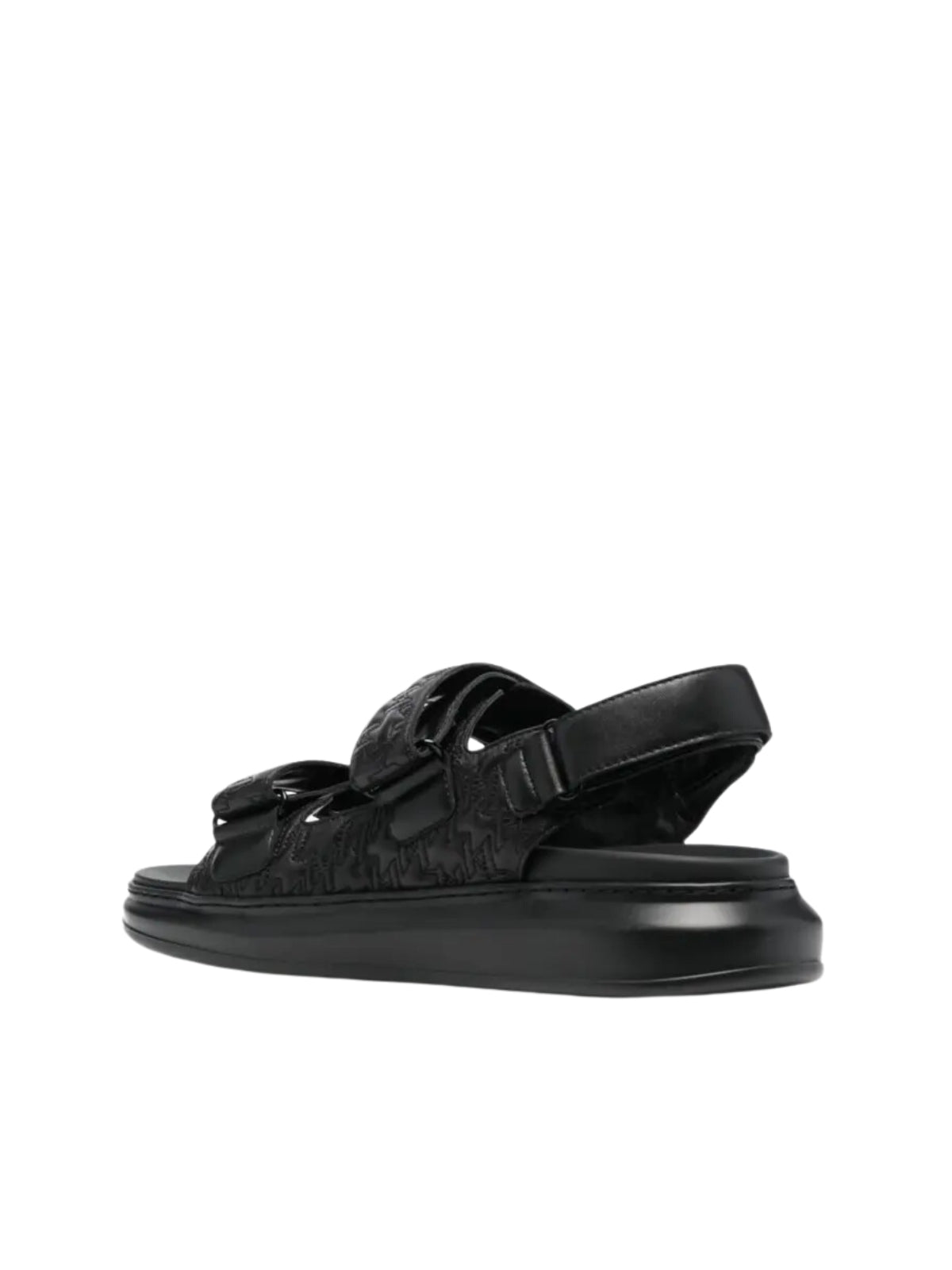 Karl Lagerfeld Sandals Kapri Quilted Duo Straps Black