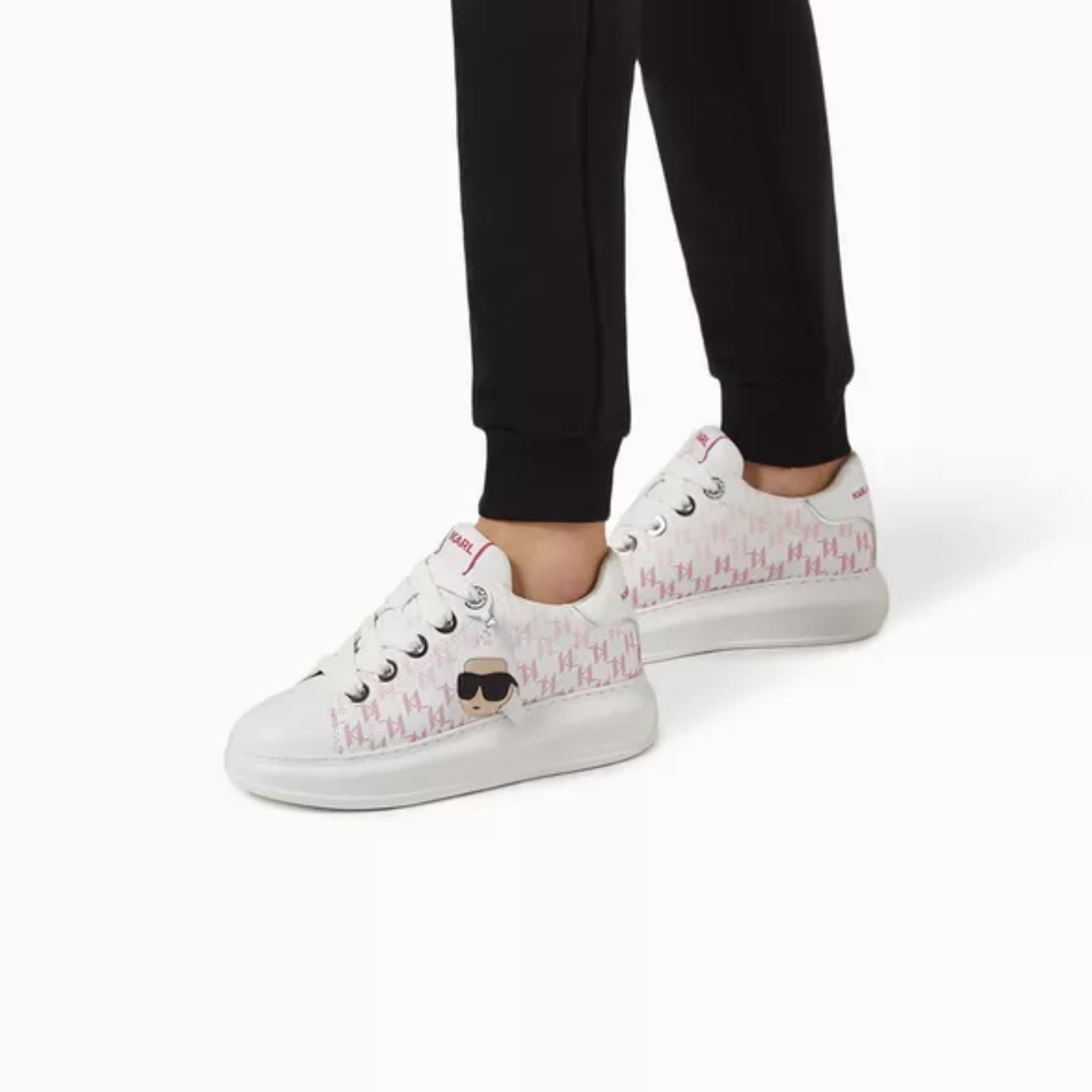Karl Lagerfeld Sneaker Ladies Kapri Nft Monogram Pink-White
