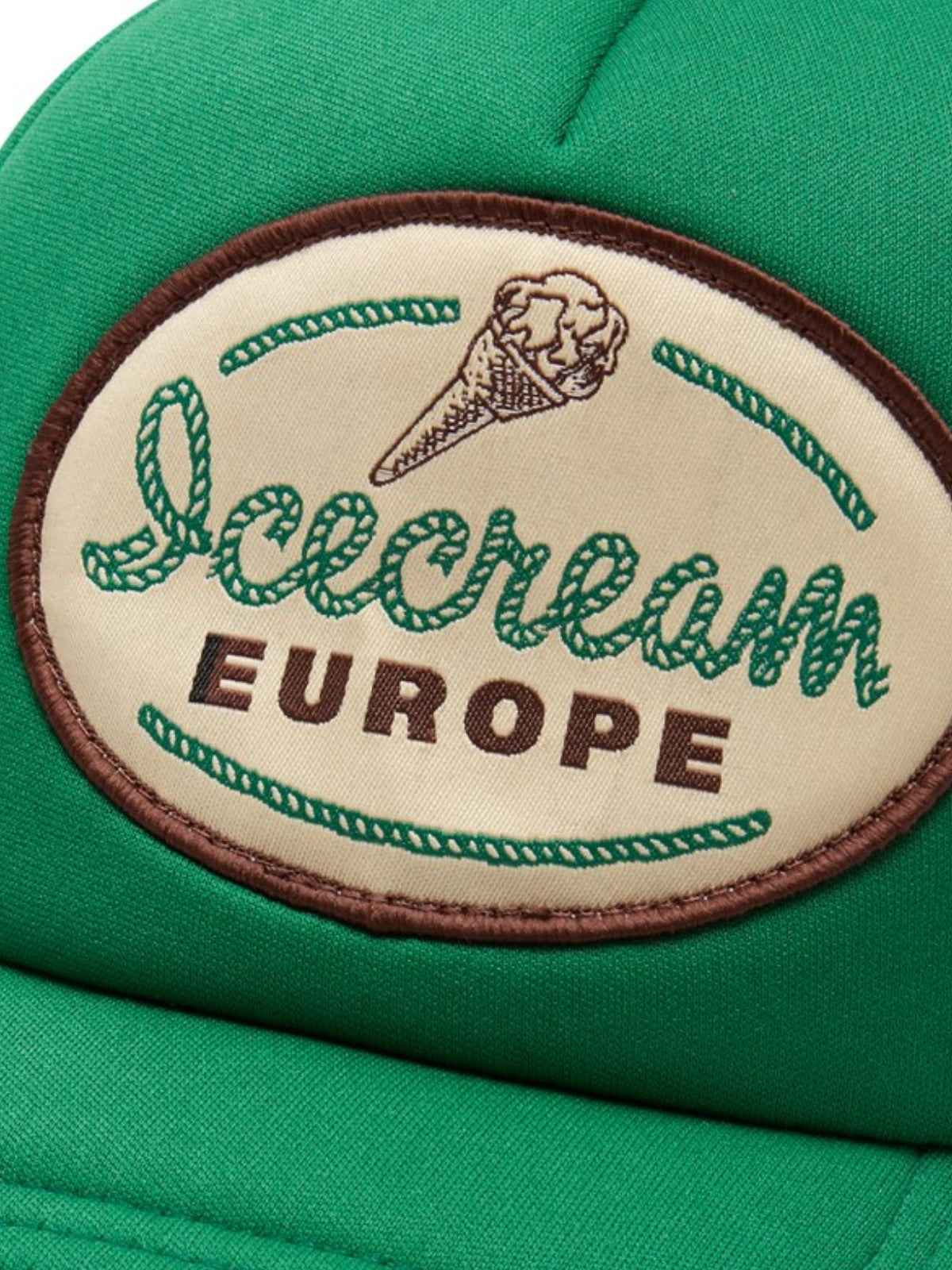 Ice-Cream Cap Woven Patch Trucker Green