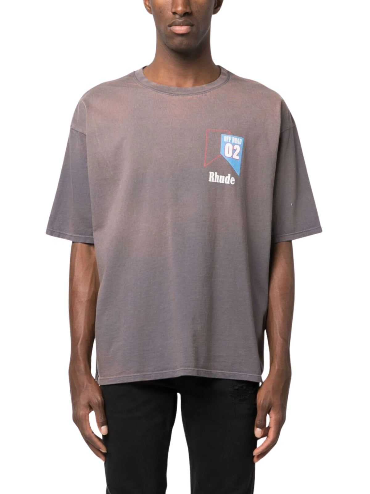 Rhude T-Shirt Logo Vintage Grey