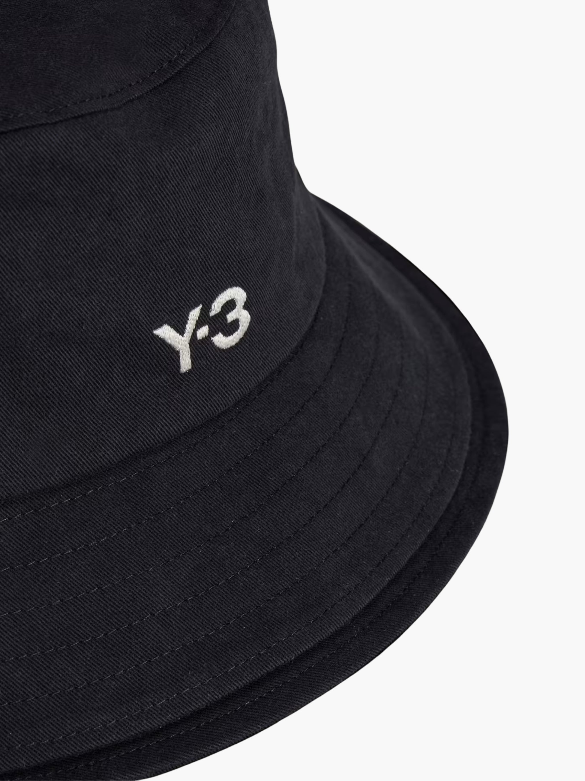 Y-3 Bucket Hat 3 Stripes Black