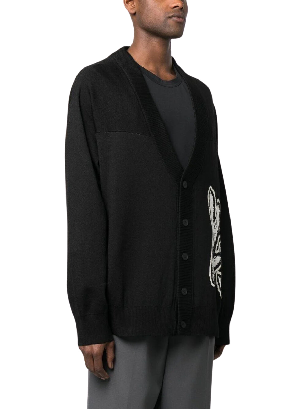 Y-3 Cardigan Logo Knit Black