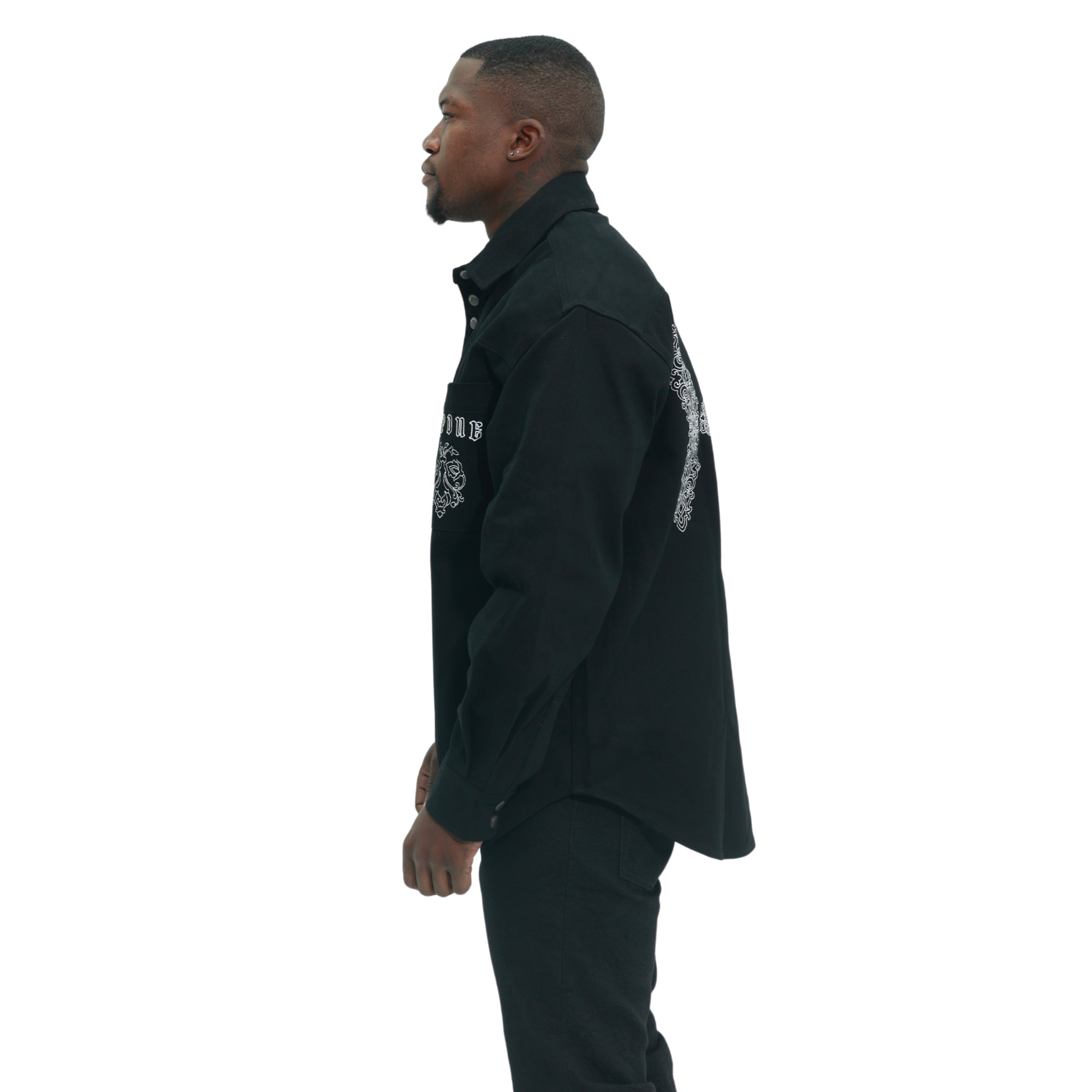 Capone Overshirt Buttoned Up Black