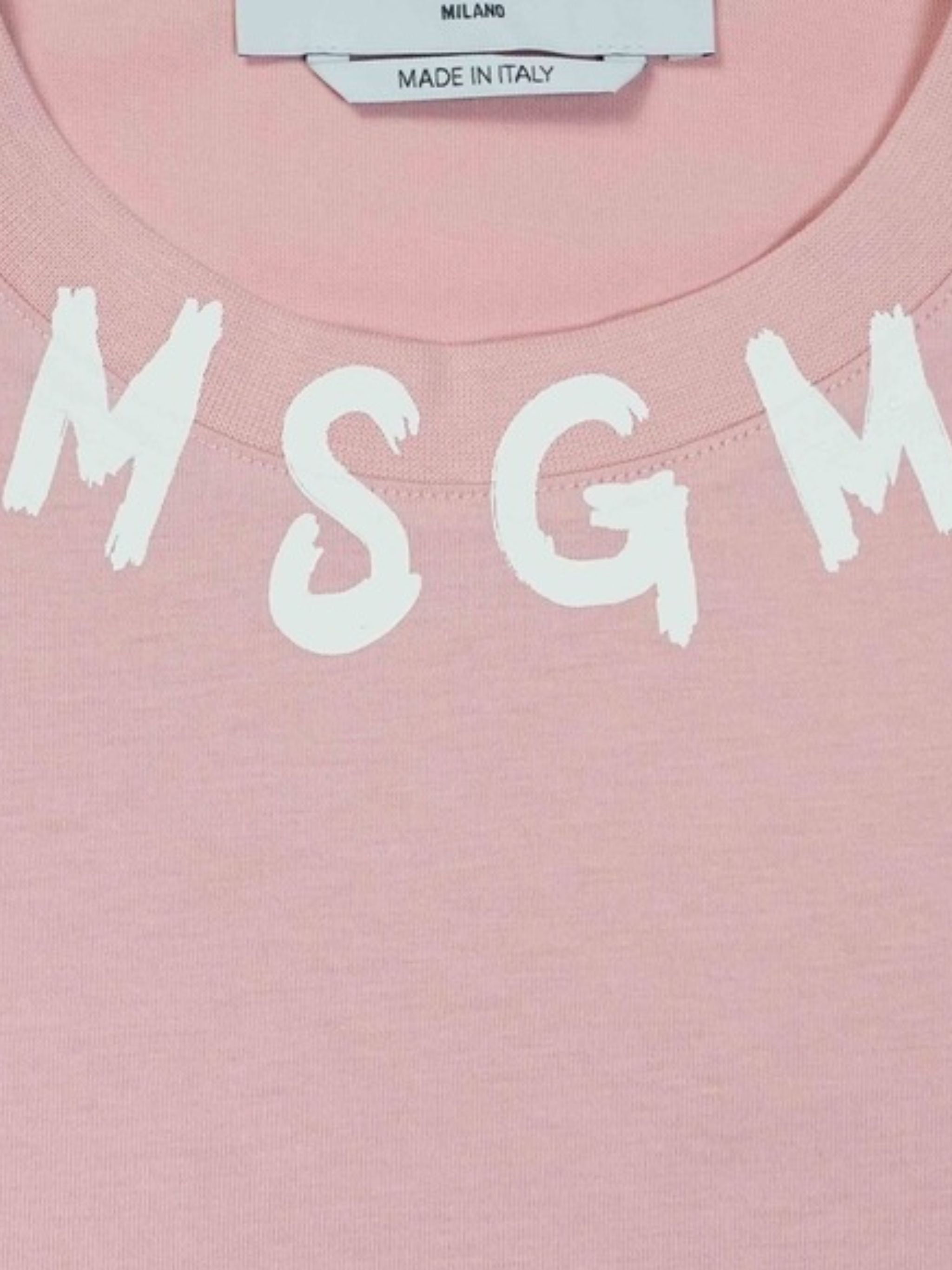 MSGM T-Shirt Neck Logo Pink