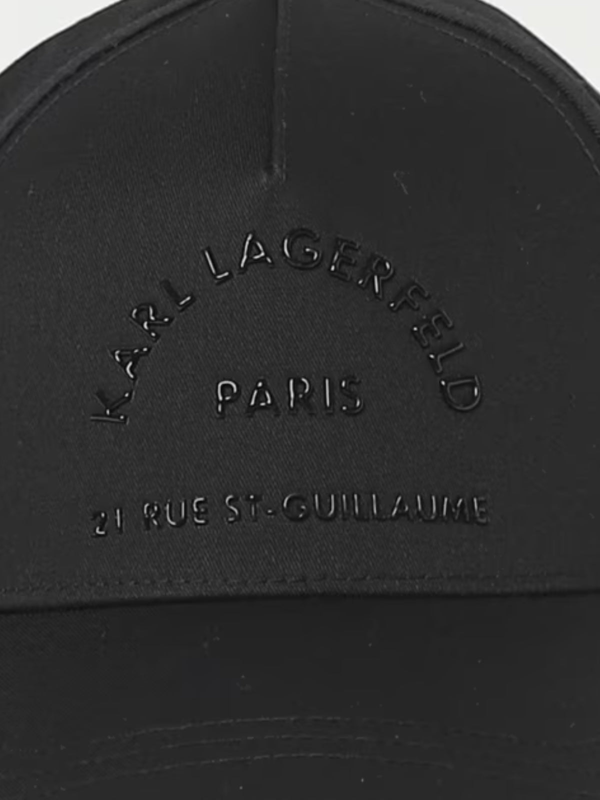 Karl Lagerfeld Cap Embossed Logo Black