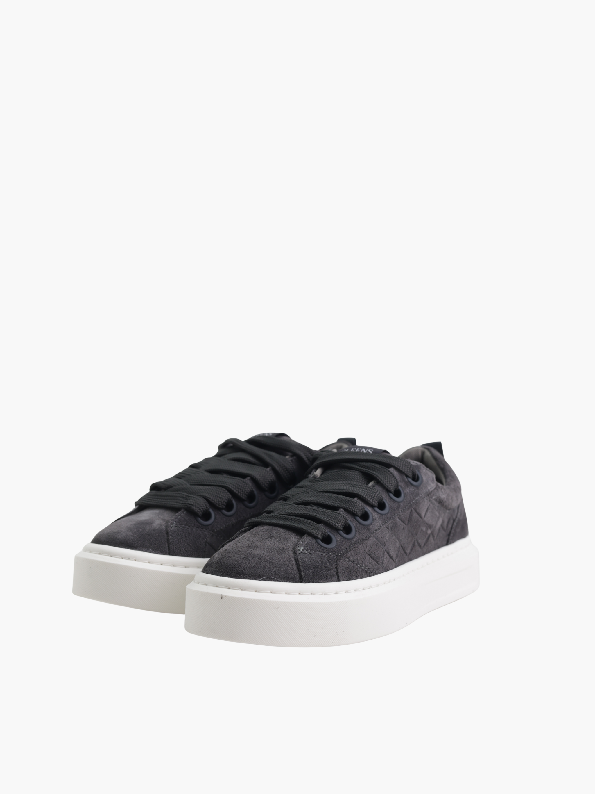 Cleens Sneaker C52 Suede White Sole Charcoal