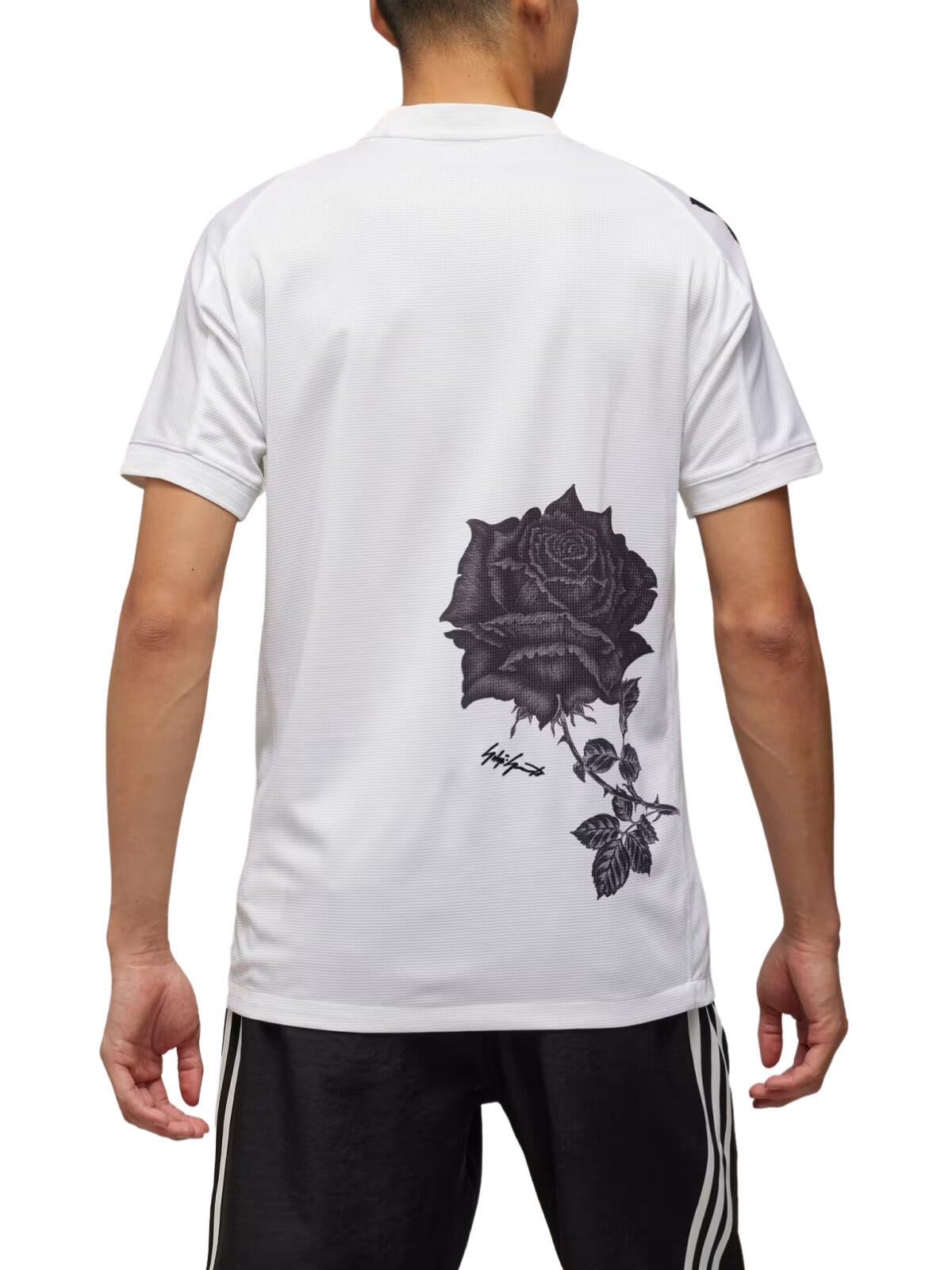 Y-3 T-Shirt Corner Flower Logo White