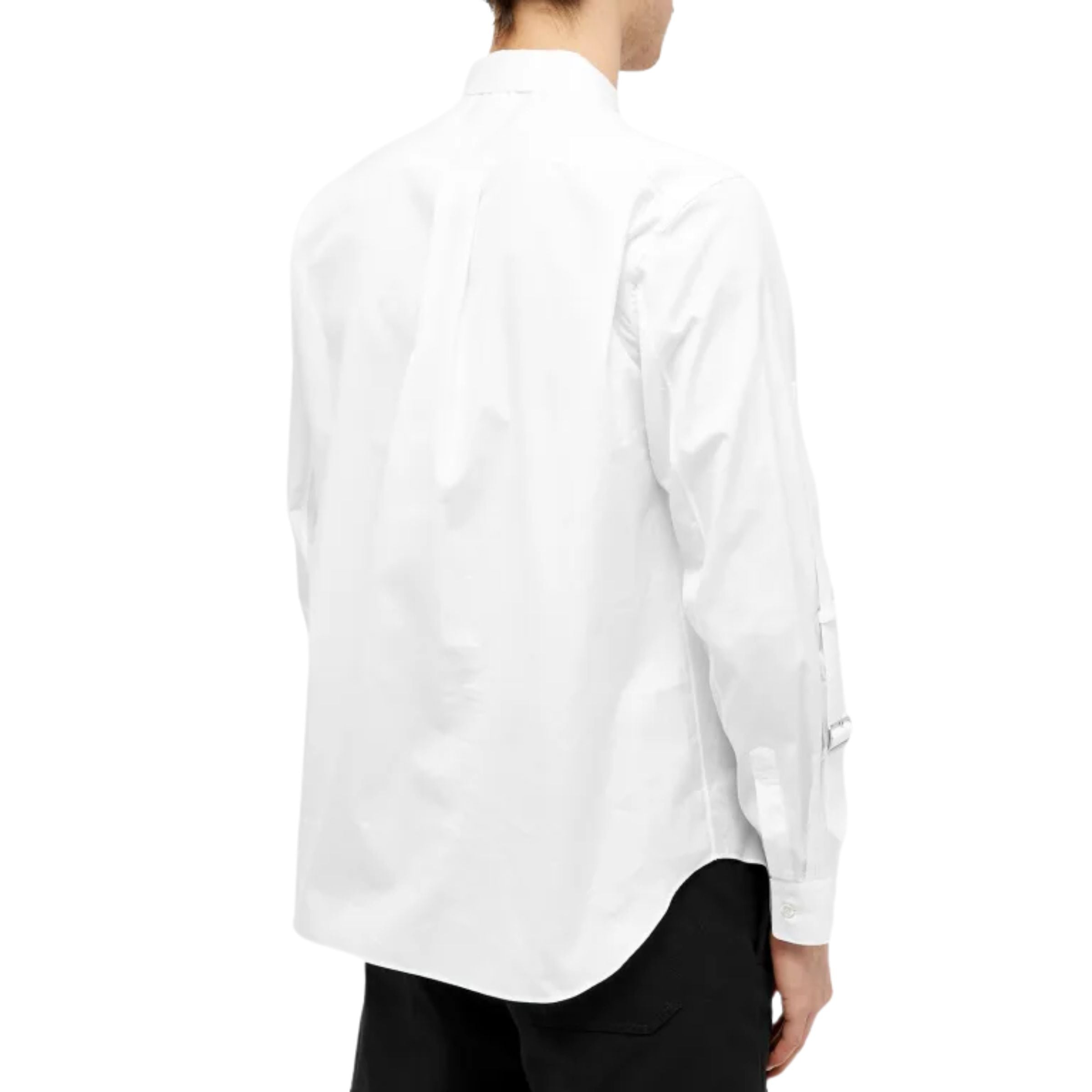 Comme Des Garcons Shirt Buckled Sleeve White