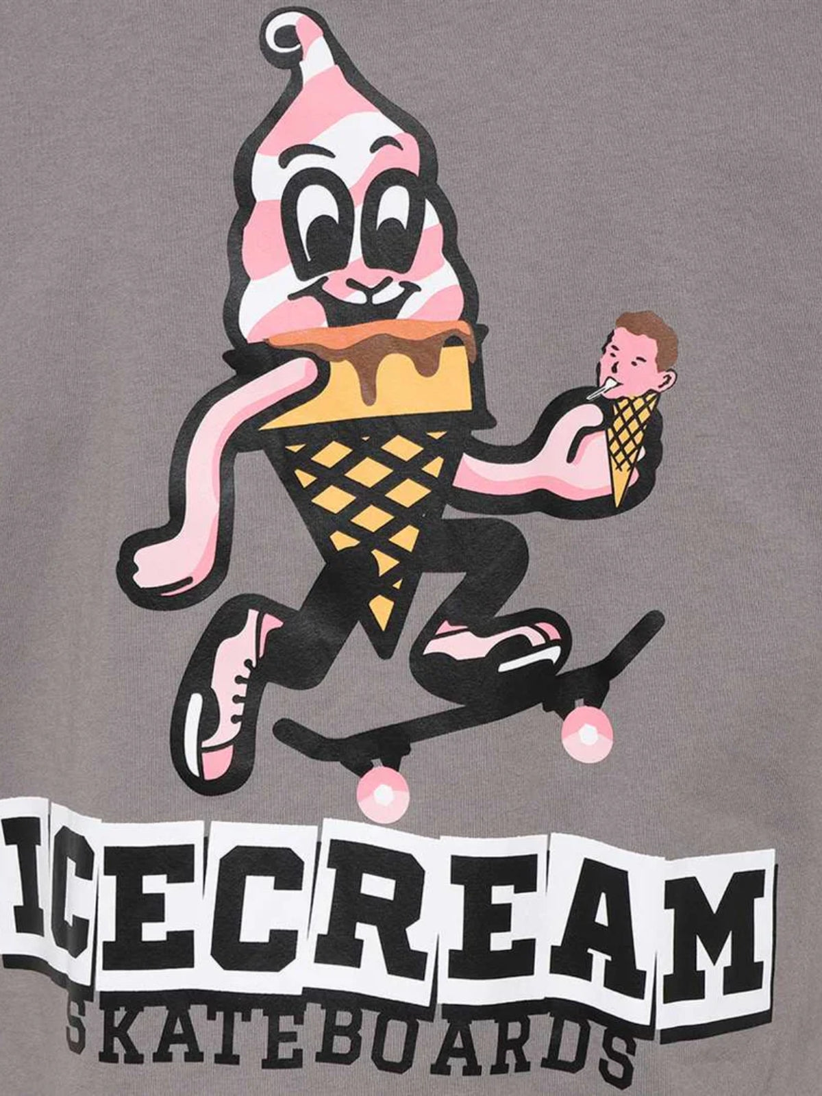 Ice-Cream T-Shirt Skateboards Grey