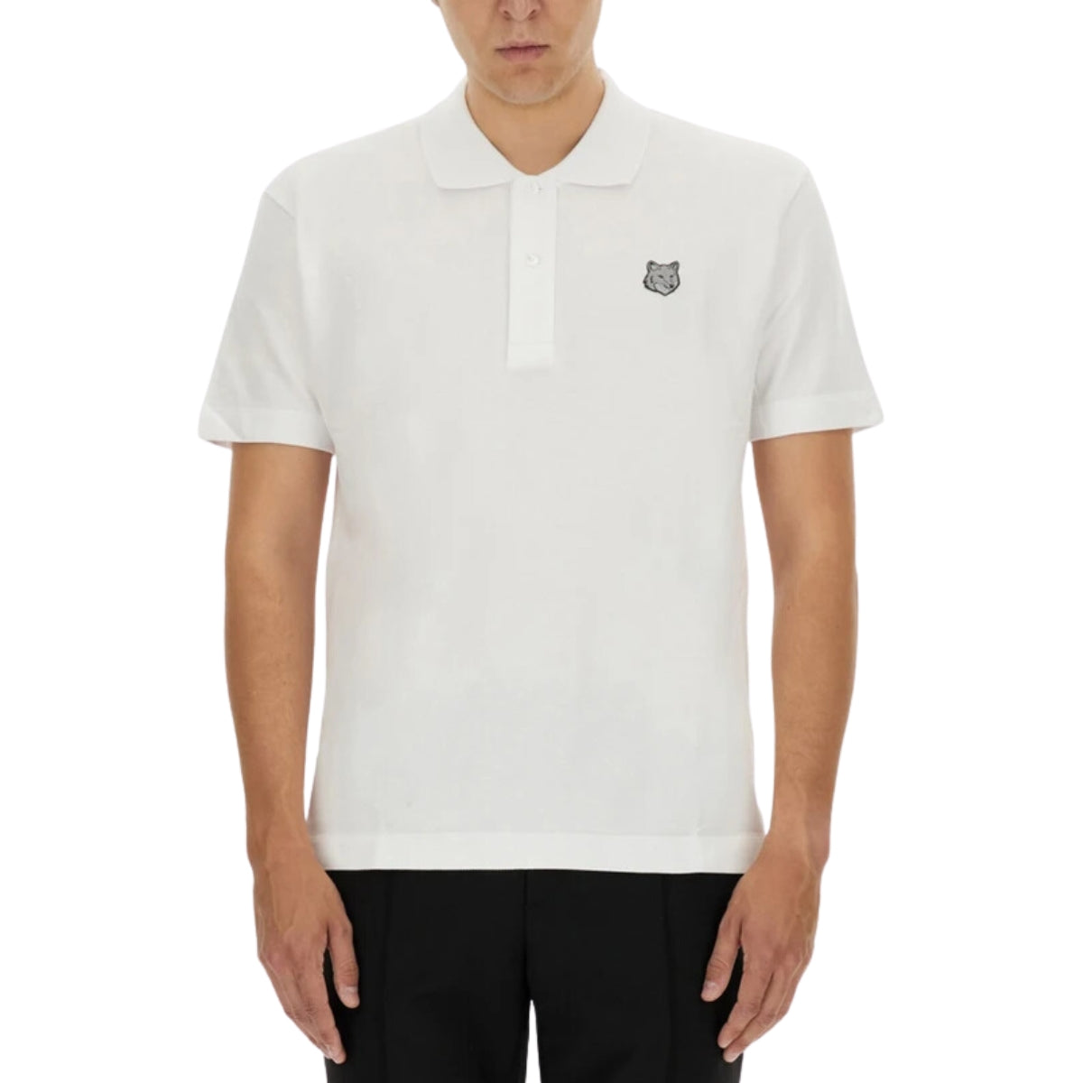 Maison Kitsune Golfer Bold Fox Head White