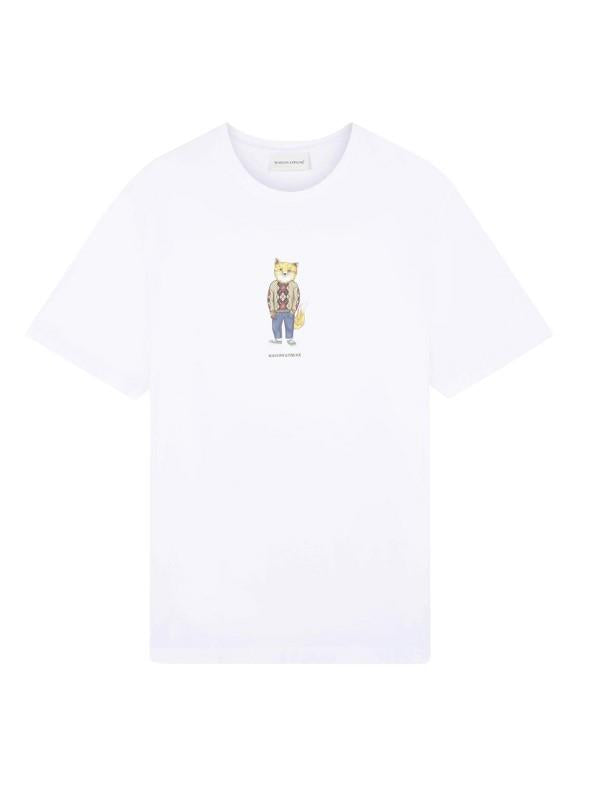 Maison Kitsune T-Shirt Dressed Fox White