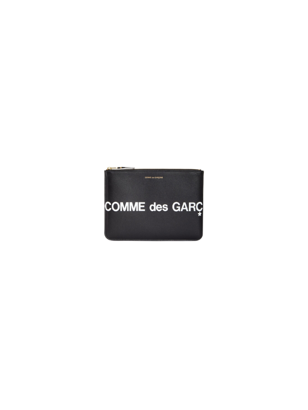 Comme Des Garcons Wallet Logo Pouch Black