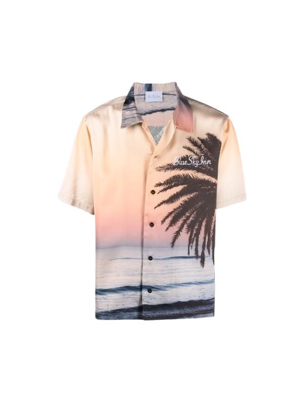 Blue Sky Inn Shirt Sunset Palms Multi Colour