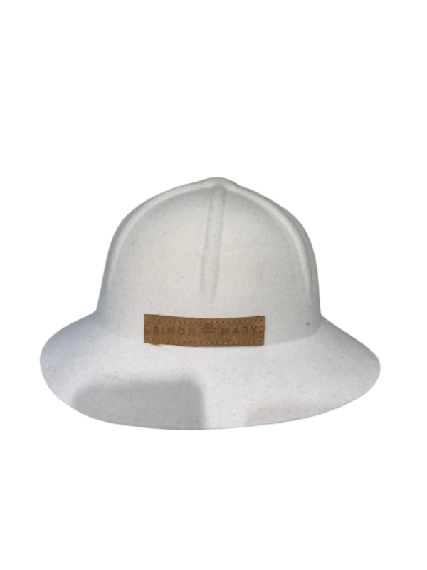 Simon & Mary Hat Pith Helmet White