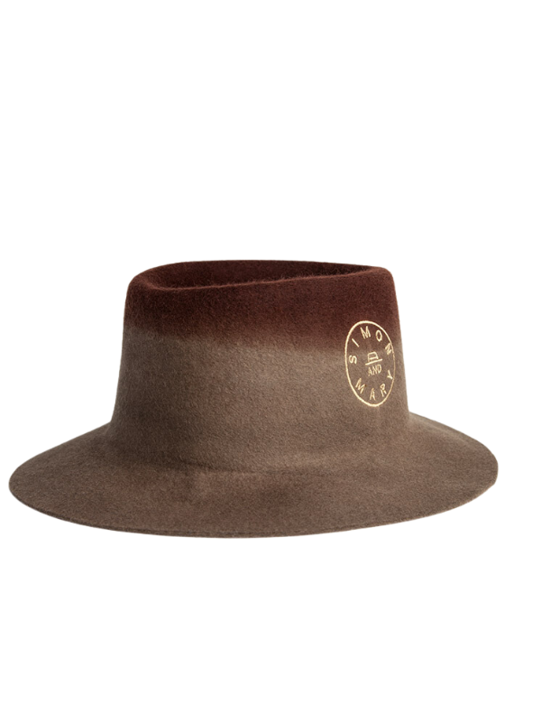 Simon & Mary Hat Oreste Fold Brown