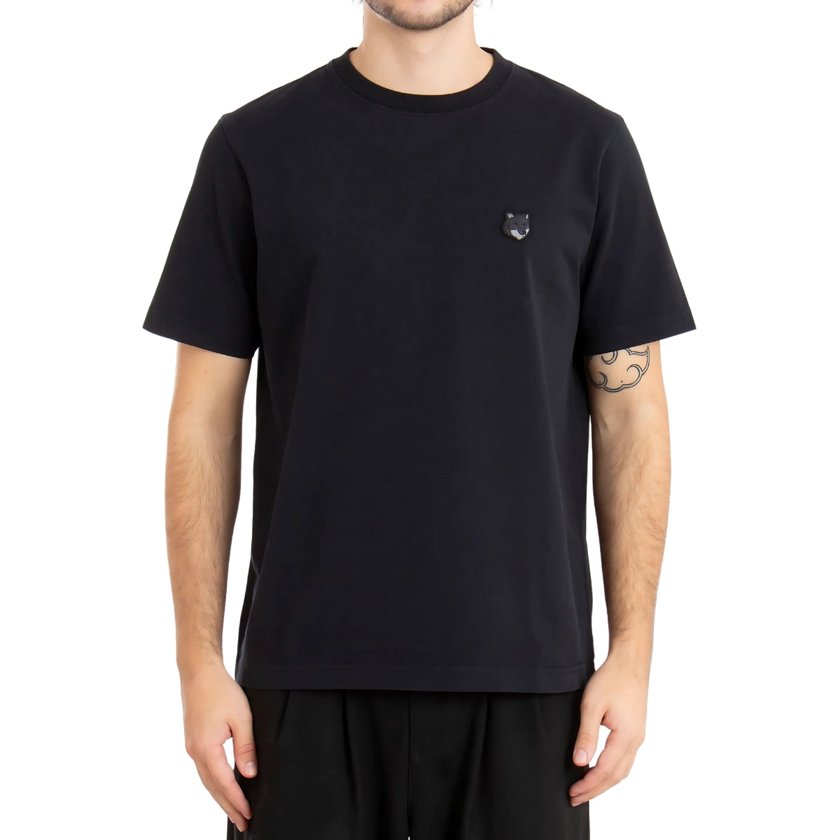 Maison Kitsune T-Shirt Fox Head Patch Black