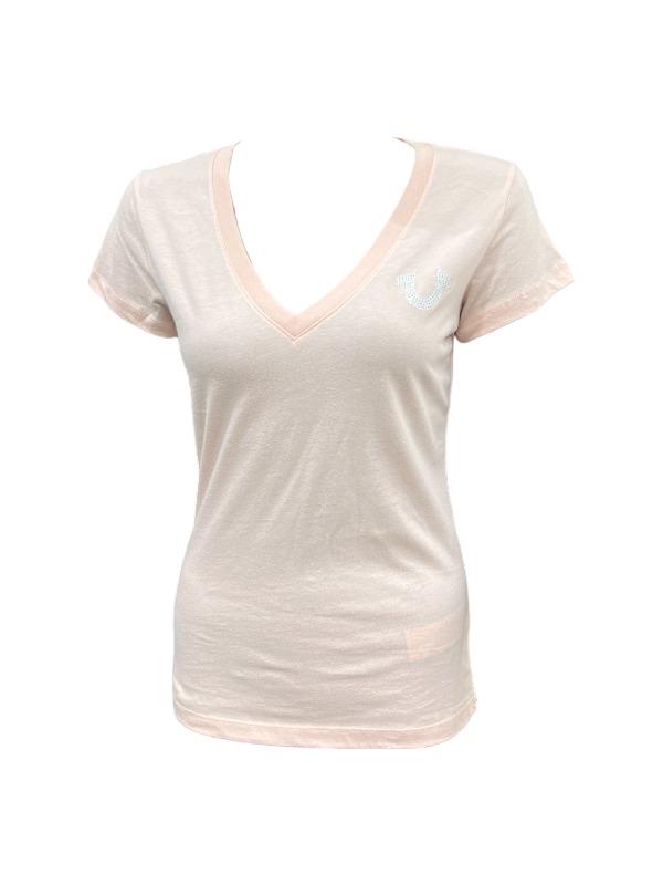 True Religion T-Shirt Ladies Crystals Pink