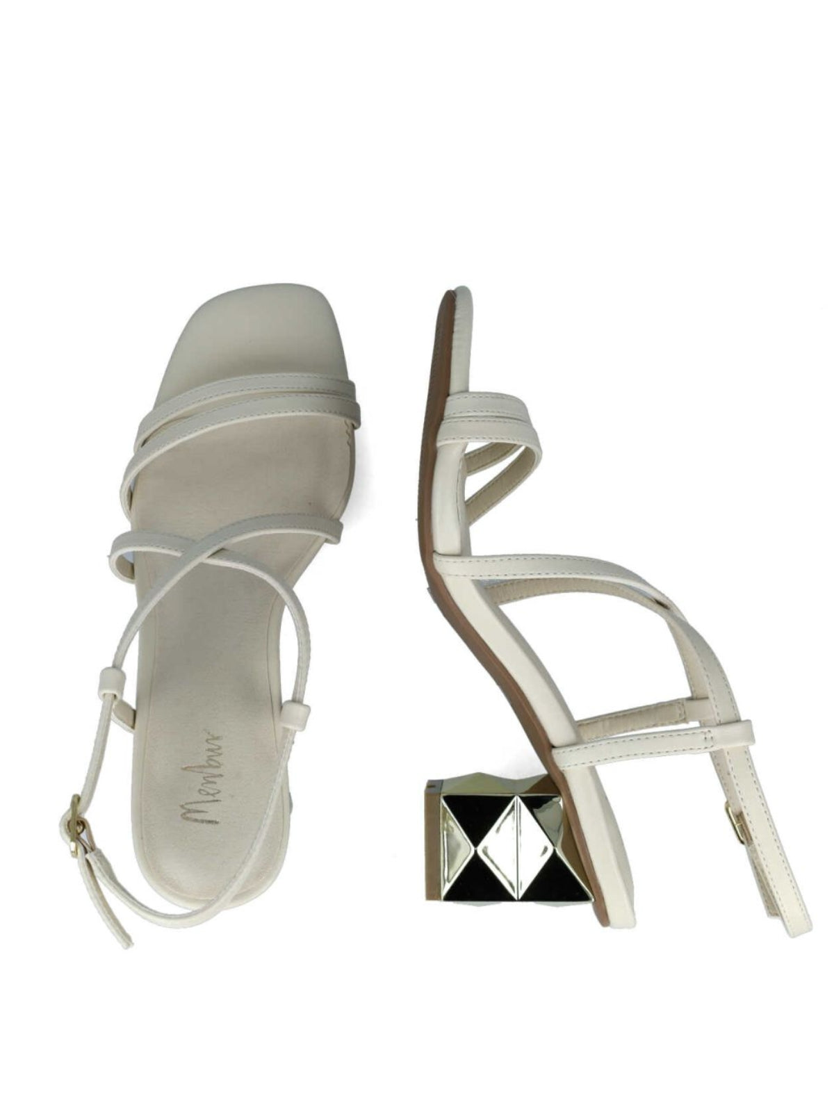 Menbur Heels Diamond Heel White