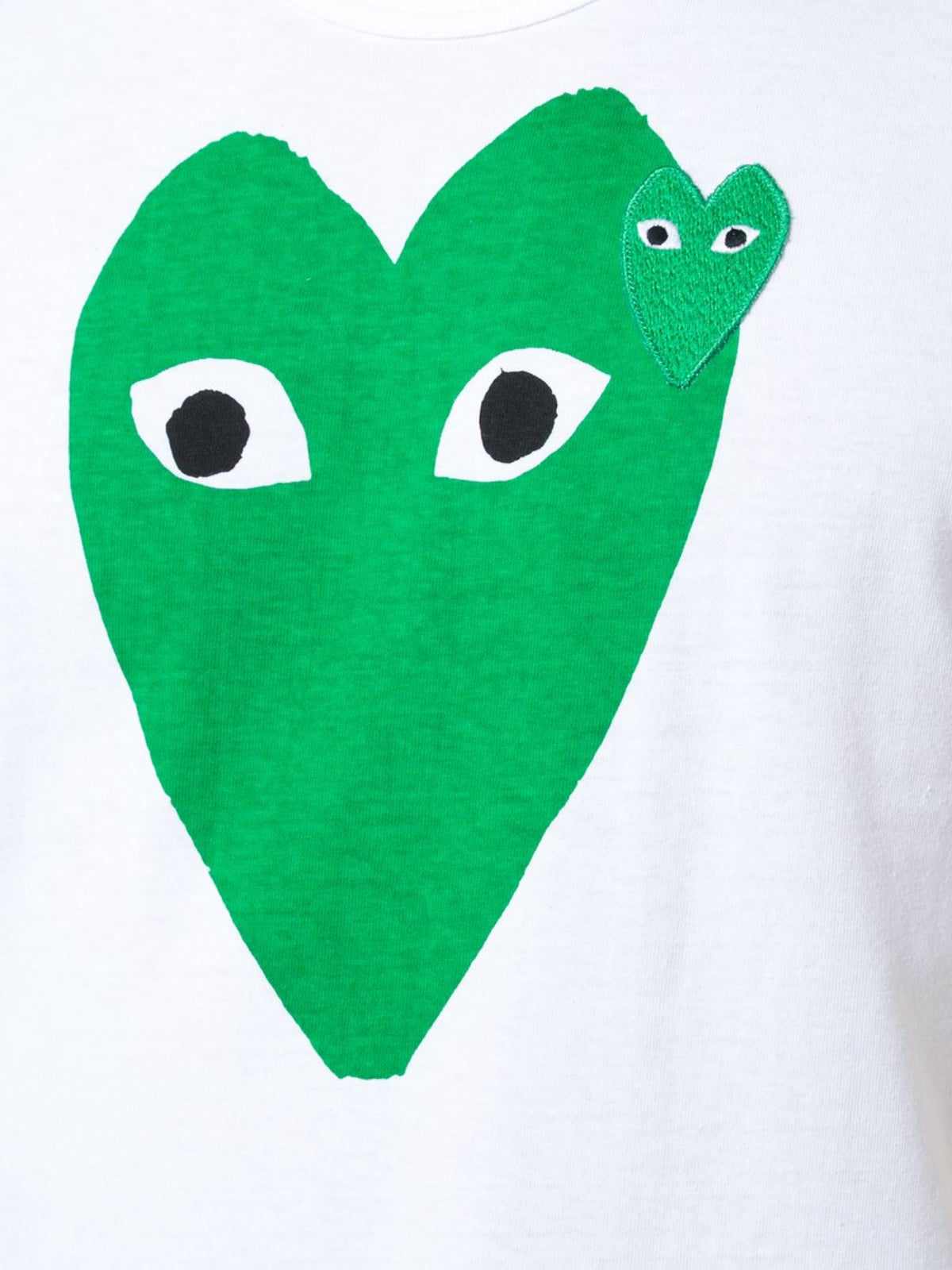 Comme Des Garcons T-Shirt Big Heart Green-White