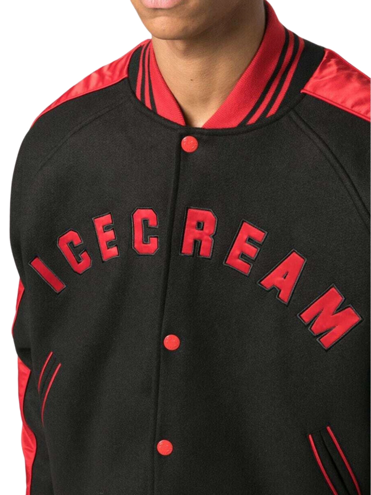 Ice-Cream Jacket Cones And Bones Varsity Black-Red