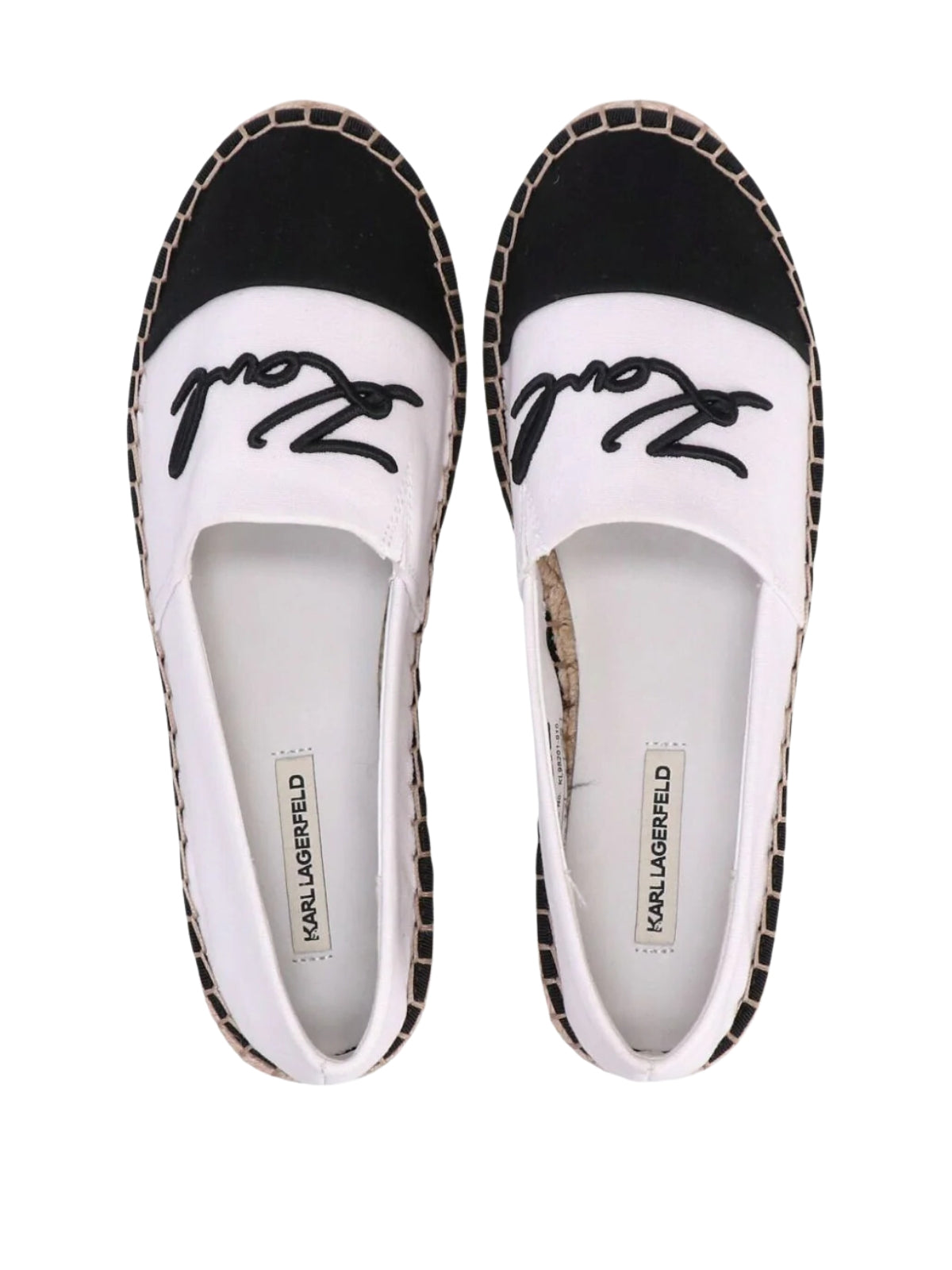 Karl Lagerfeld Ladies Sneaker Espadrille White-Black