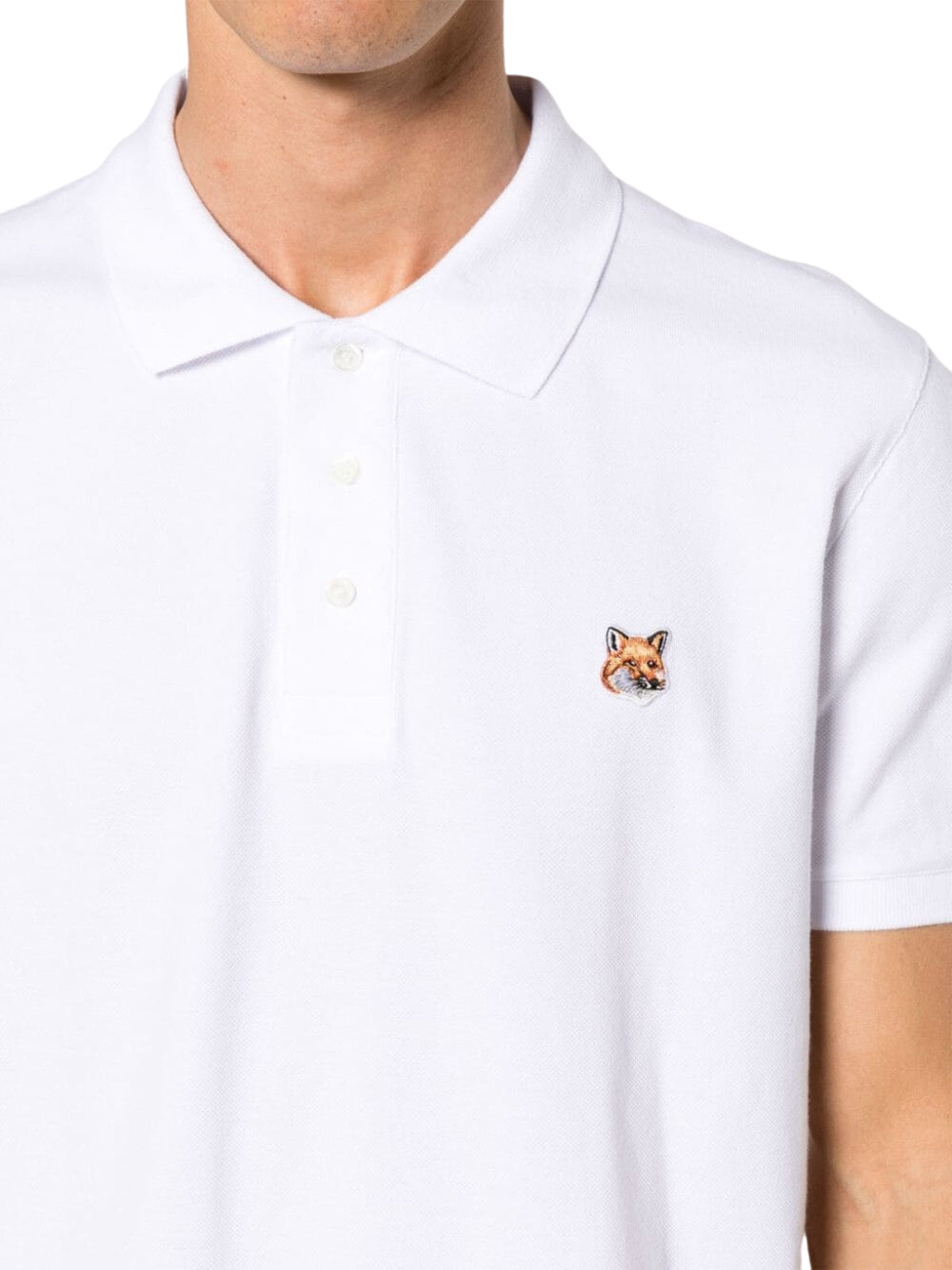 Maison Kitsune Golfer Fox Head Patch White