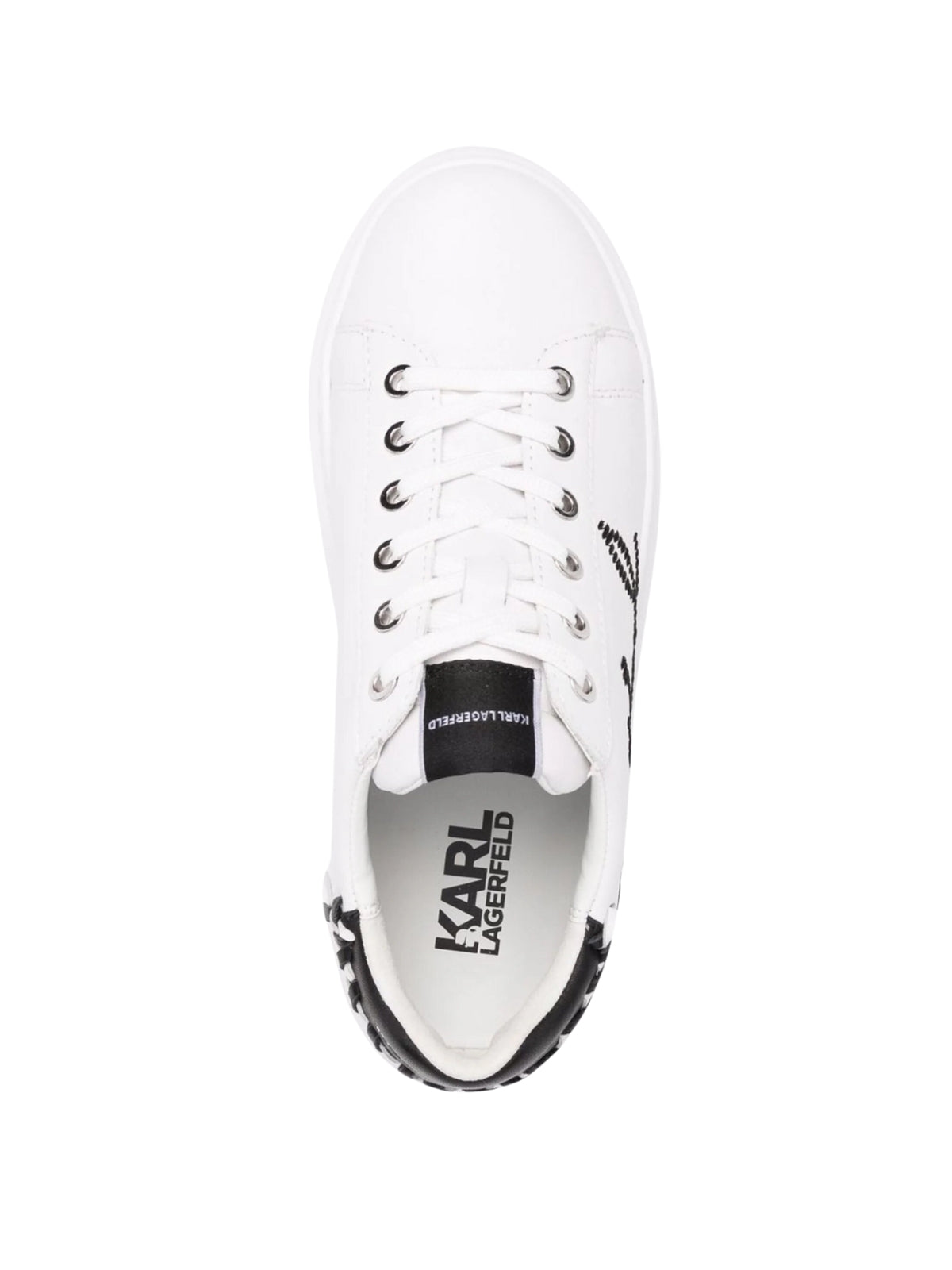 Karl Lagerfeld Sneaker Ladies Whipstitch Lo White-Black