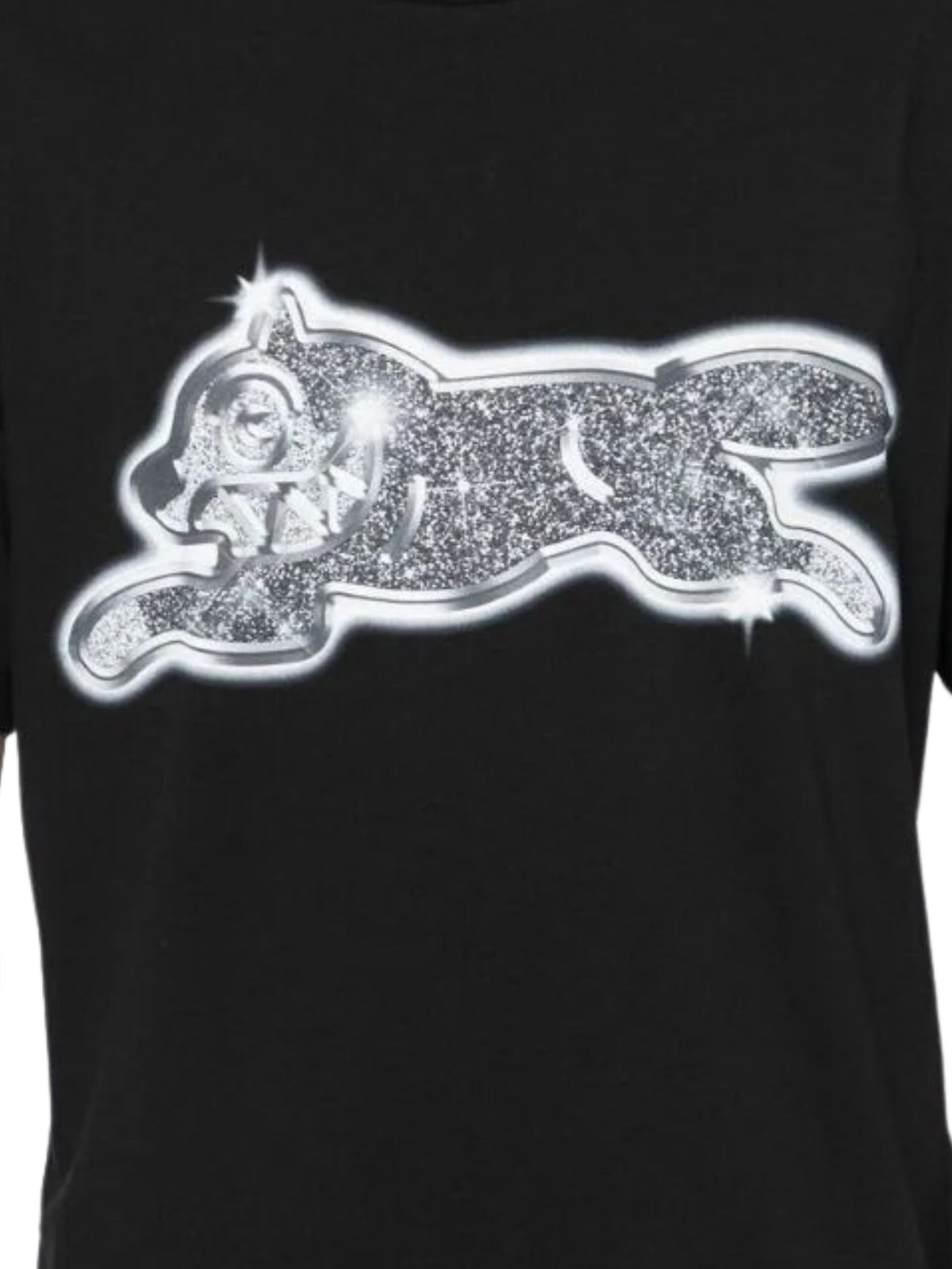 Ice-Cream T-Shirt Iced Out Running Dog Black