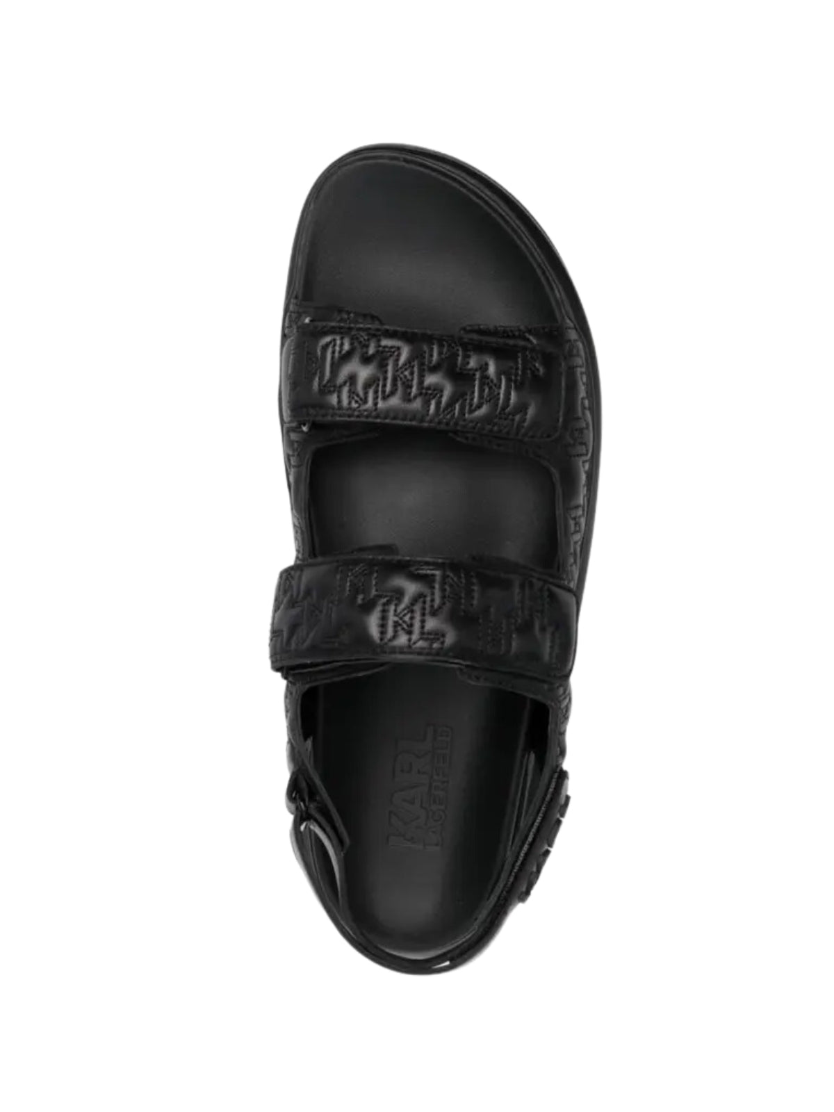 Karl Lagerfeld Sandals Kapri Quilted Duo Straps Black