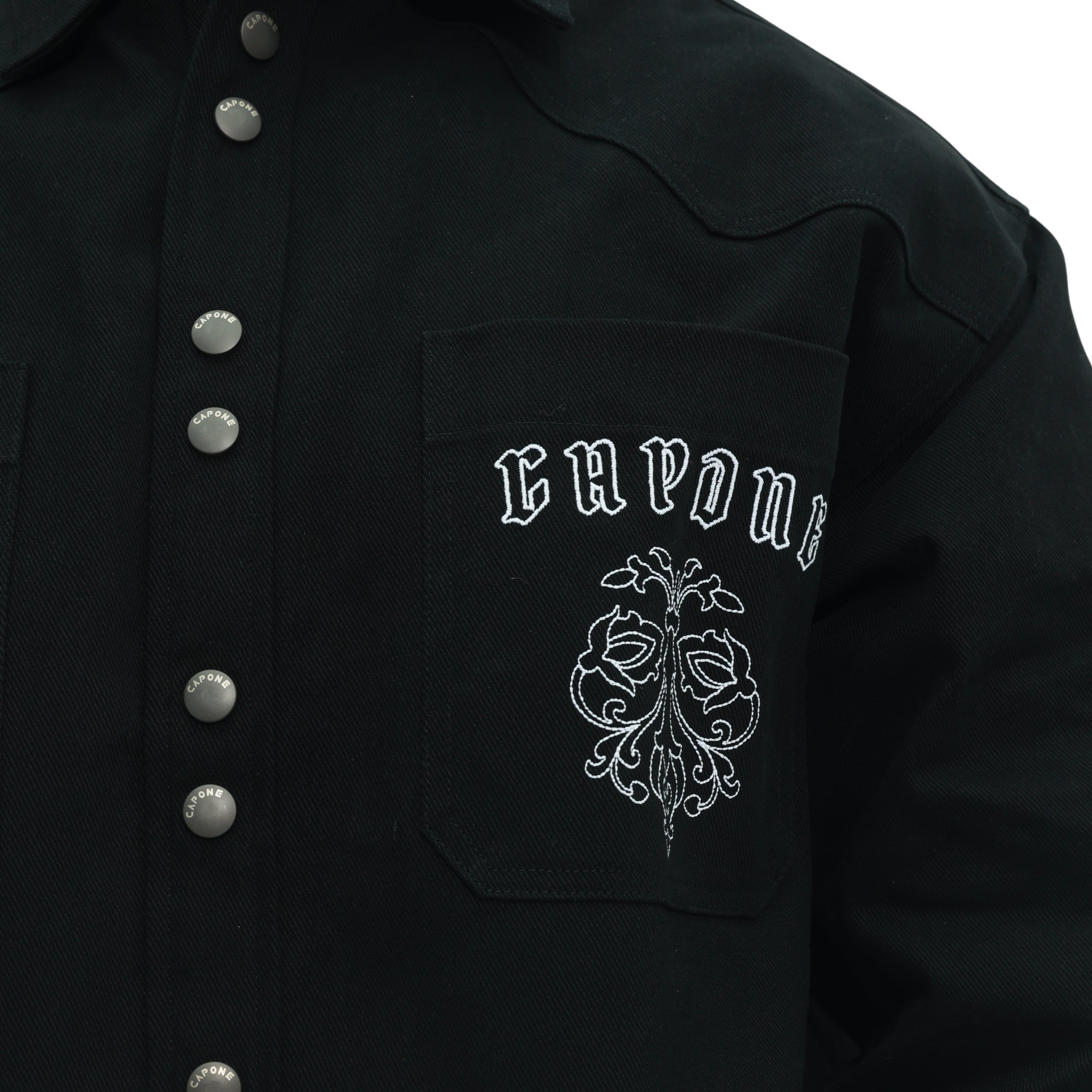 Capone Overshirt Buttoned Up Black