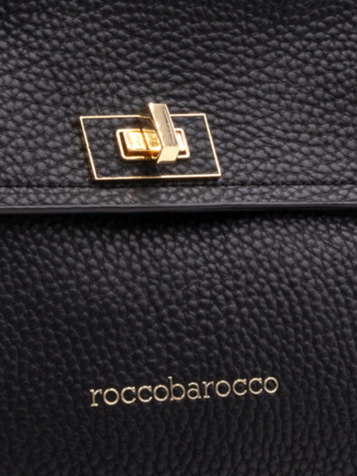 Roccobarocco Bag Flap Medium Logo Black