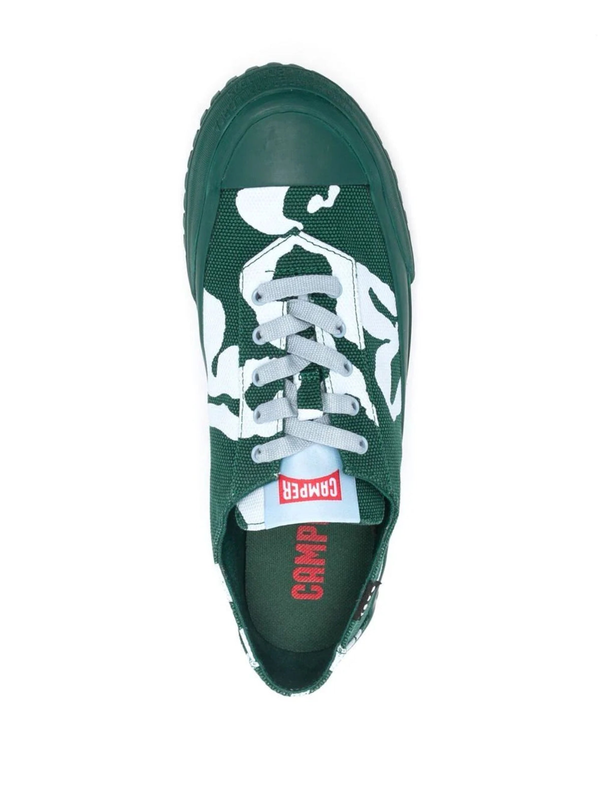 Camper Sneaker Lona Menta Flow Print White-Teal