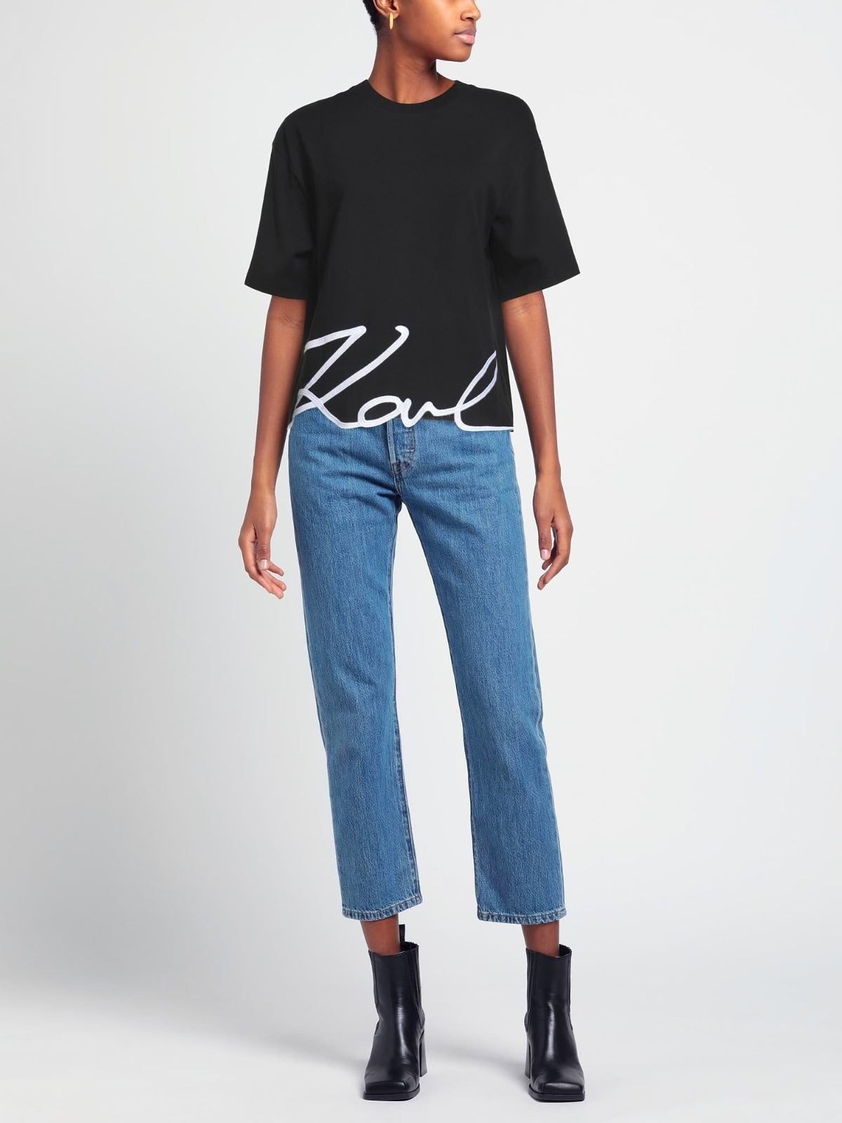 Karl Lagerfeld T-Shirt Signature Logo Black