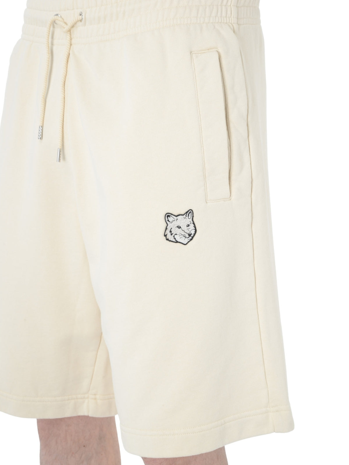 Maison Kitsune Shorts Oversize Bold Fox Head Patch Paper