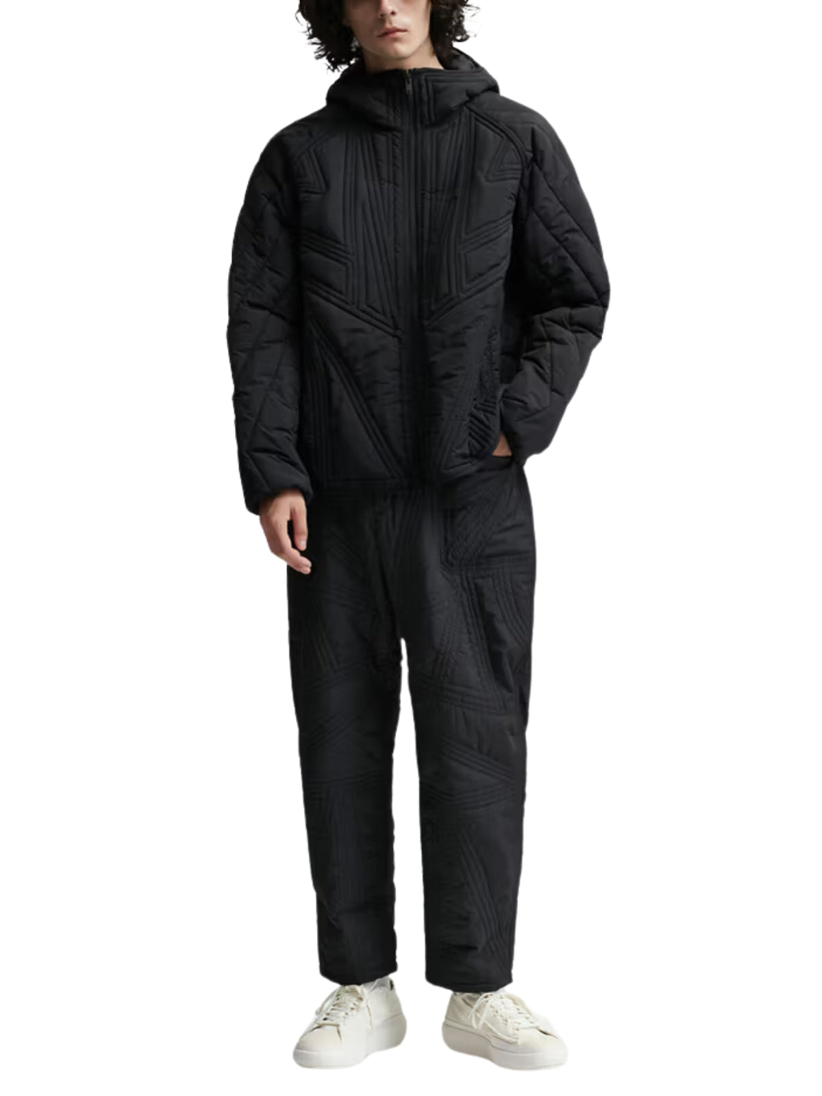 Y-3 Pants Quilted Black