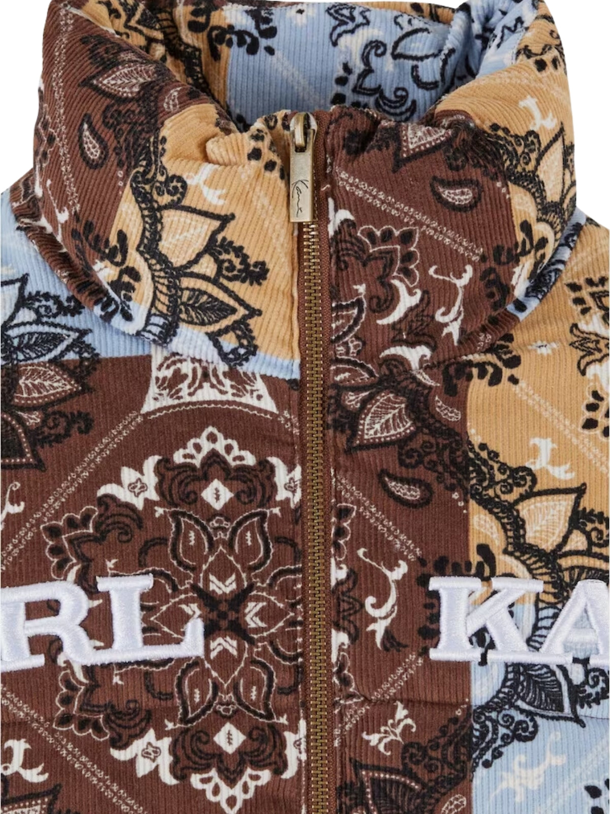 Karl Kani Jacket Paisley Corduroy Puffer Blue Multi