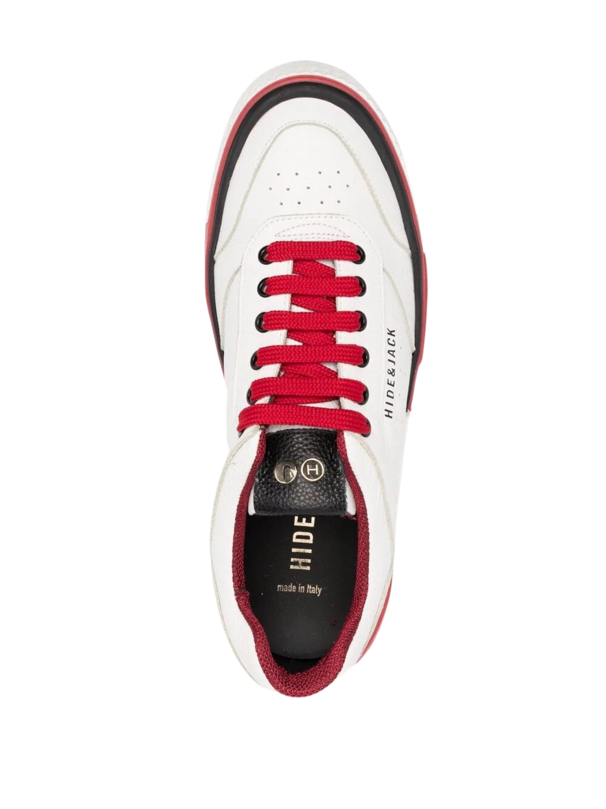 Hide & Jack Sneaker Low Leather Laces Red-White