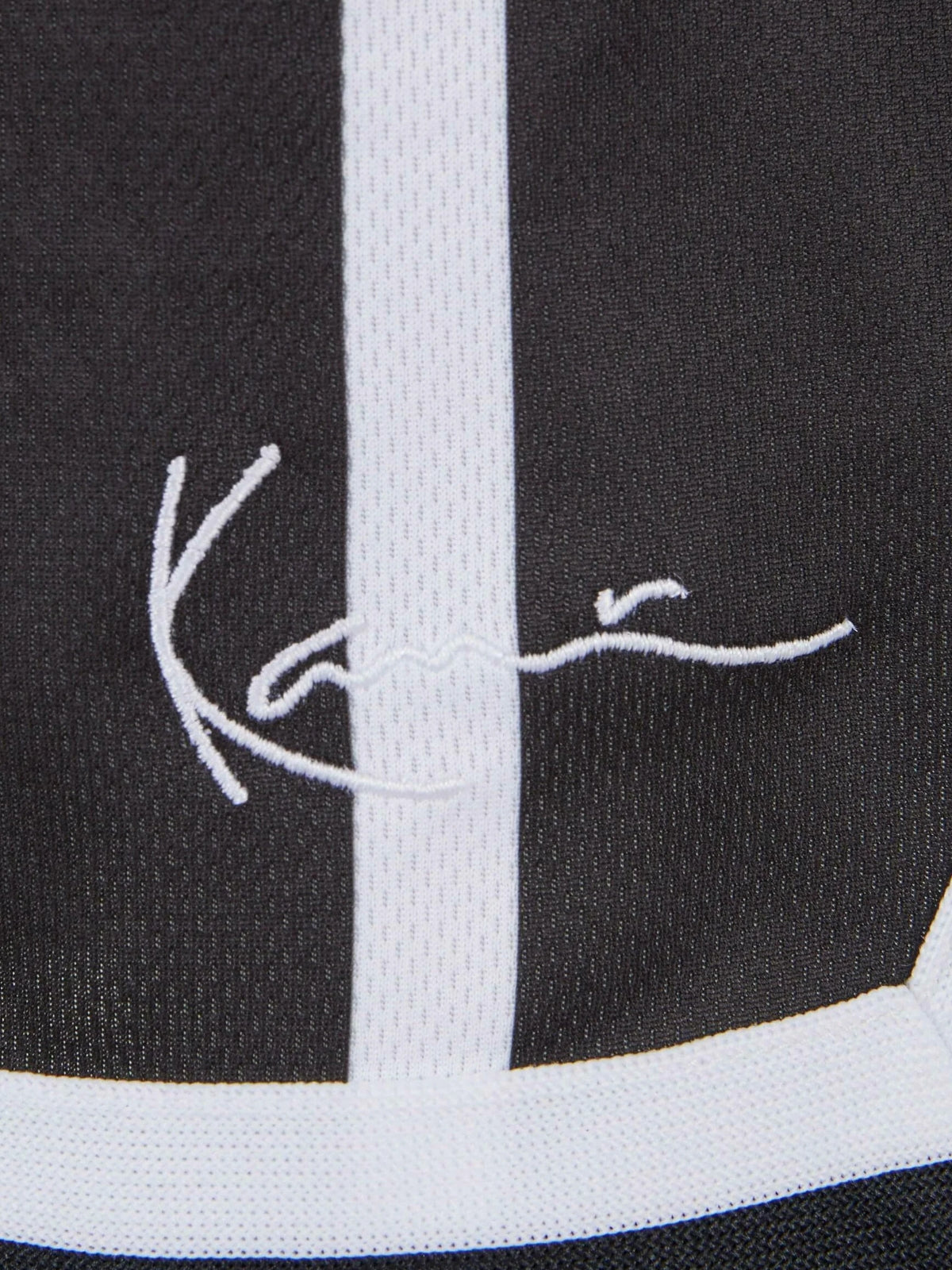 Karl Kani Shorts Striped Mesh Black-White