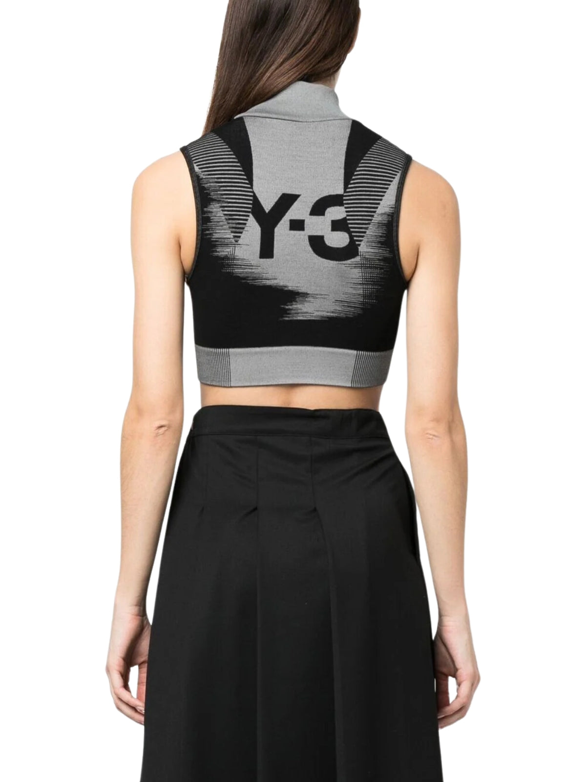 Y-3 T-Shirt Ladies Crop Black