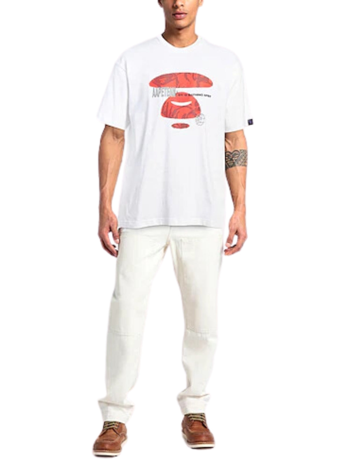 Aape T-Shirt Aapeteam Logo White