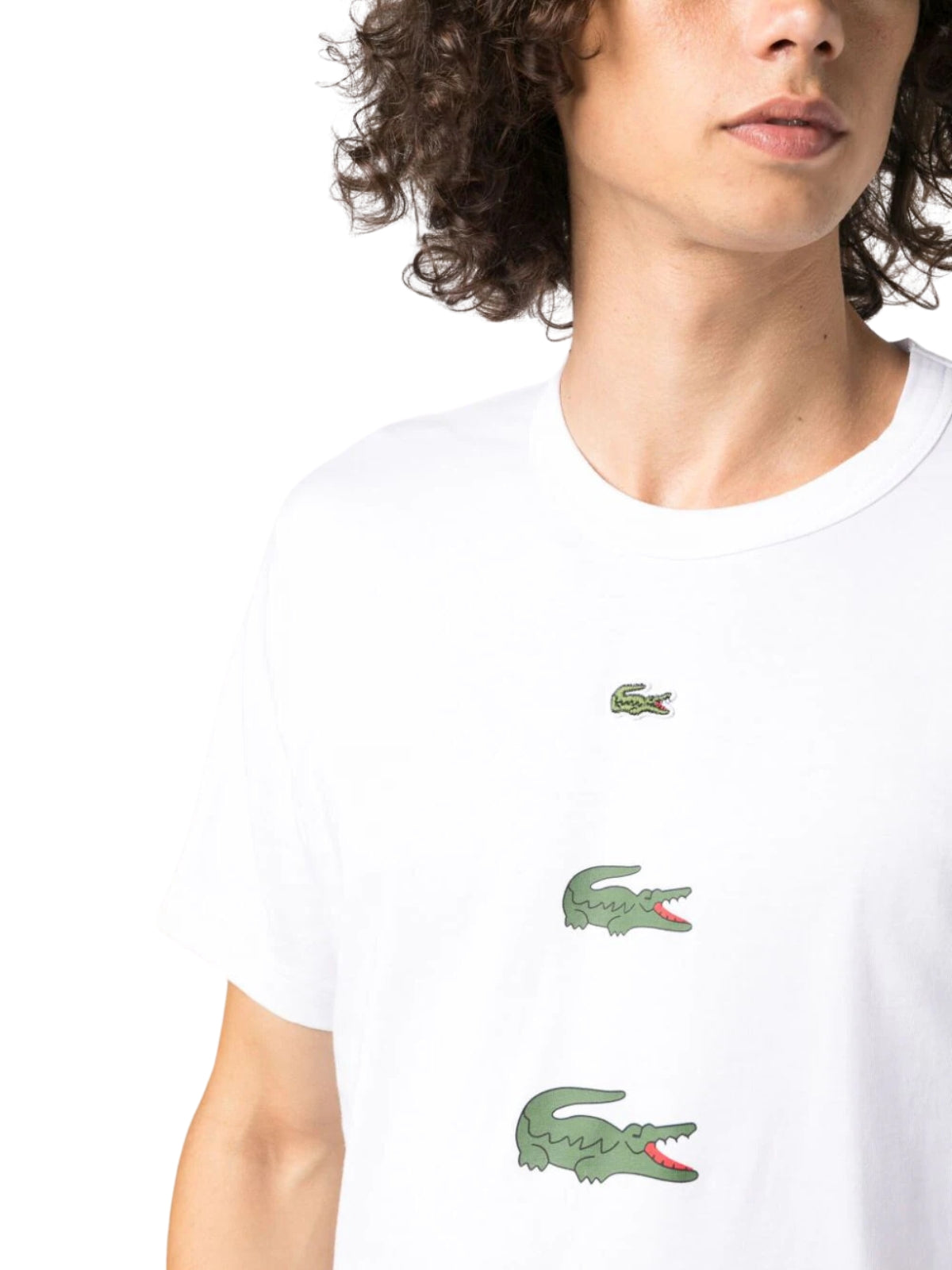 Comme Des Garcons T-Shirt Ascending Crocs White-Green