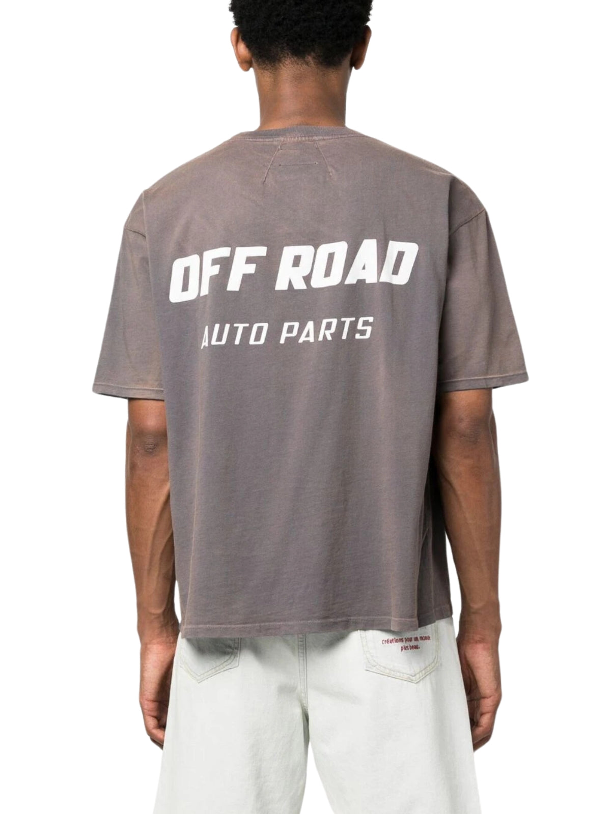 Rhude T-Shirt Off Road Logo Vintage Grey