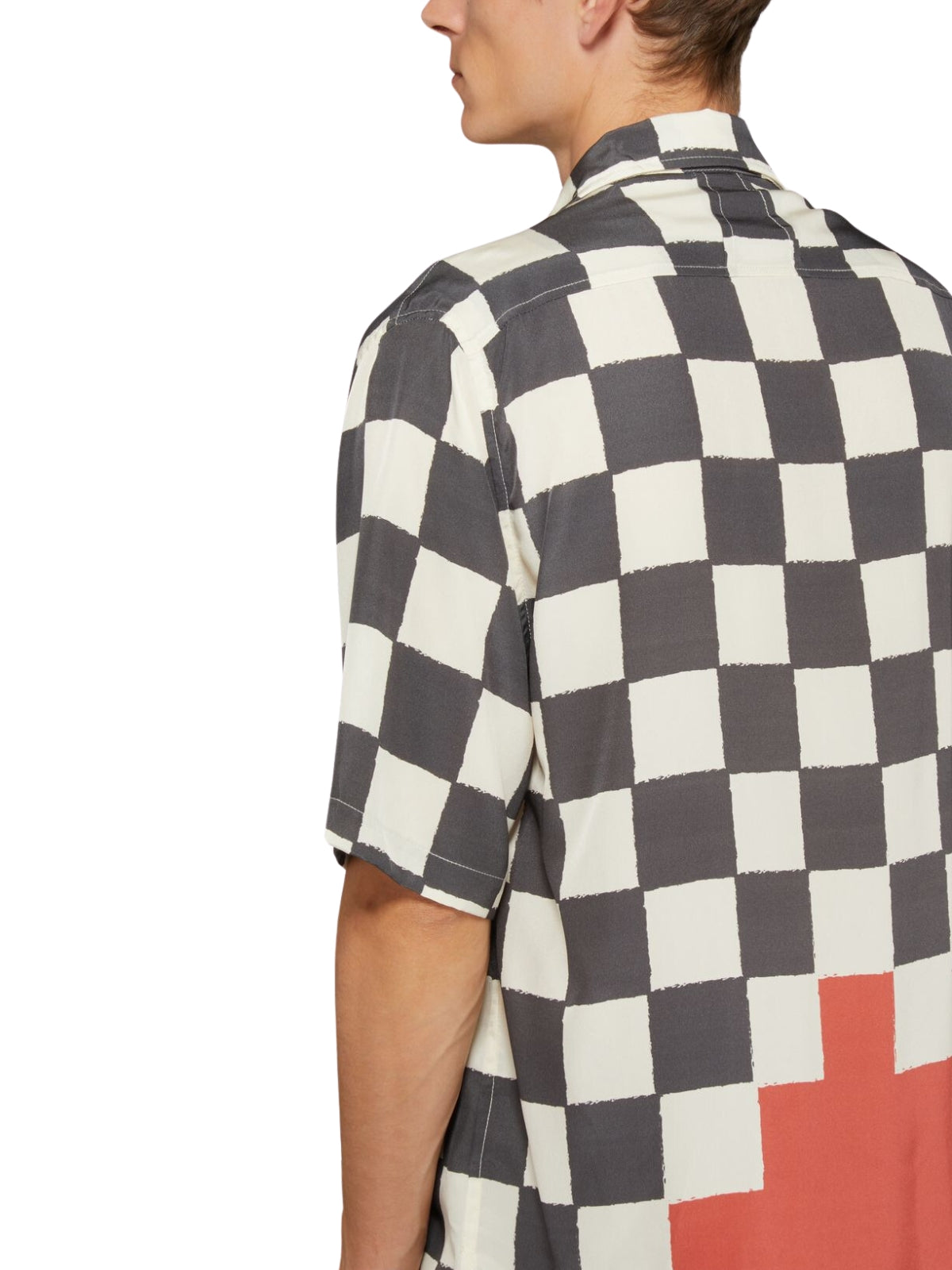 Rhude Shirt Checkered Ivory-Black-Red